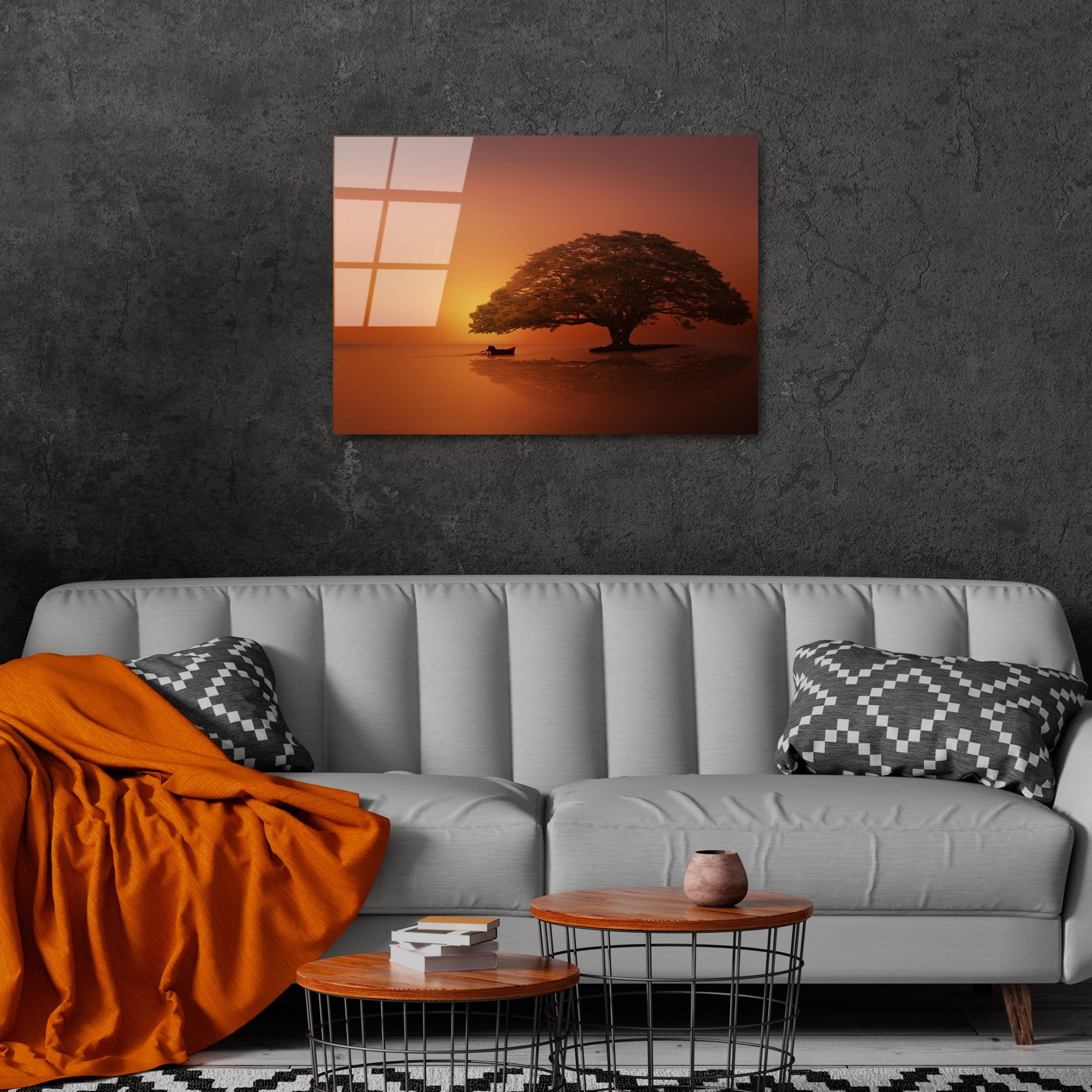 Quadro Decorativo em Vidro Temperado UV-451, Multicolor, 50 x 70 cm (4 mm)