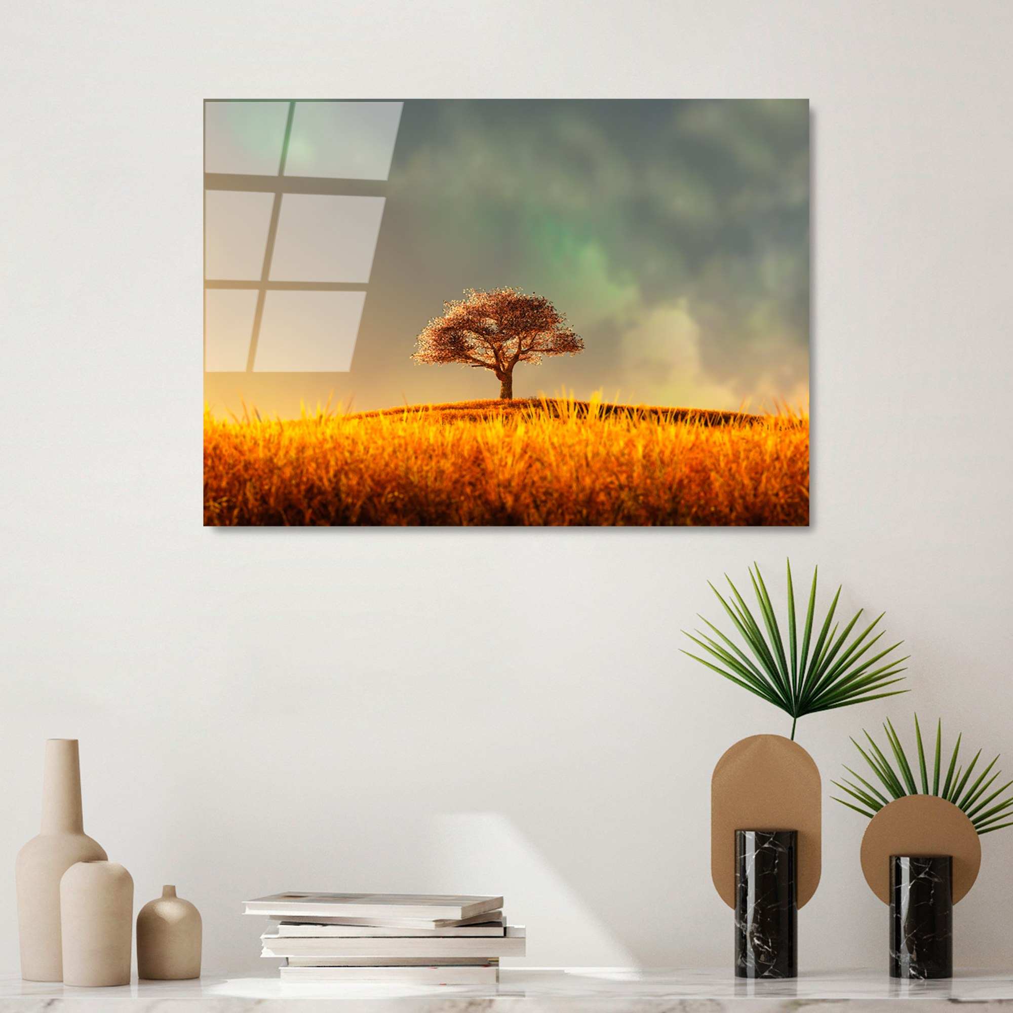 Quadro Decorativo em Vidro Temperado UV-454, Multicolor, 50 x 70 cm (4 mm)