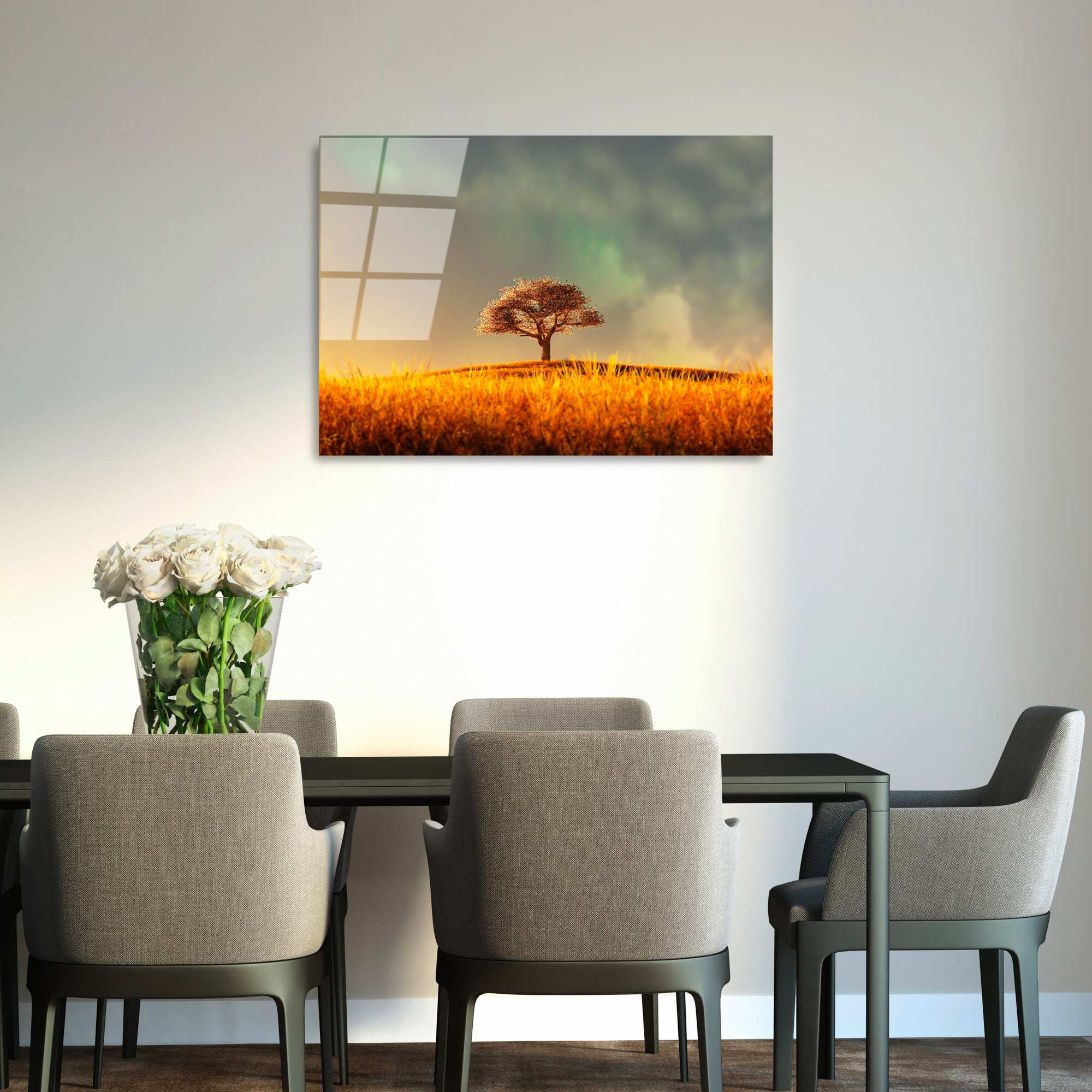 Quadro Decorativo em Vidro Temperado UV-454, Multicolor, 50 x 70 cm (4 mm)