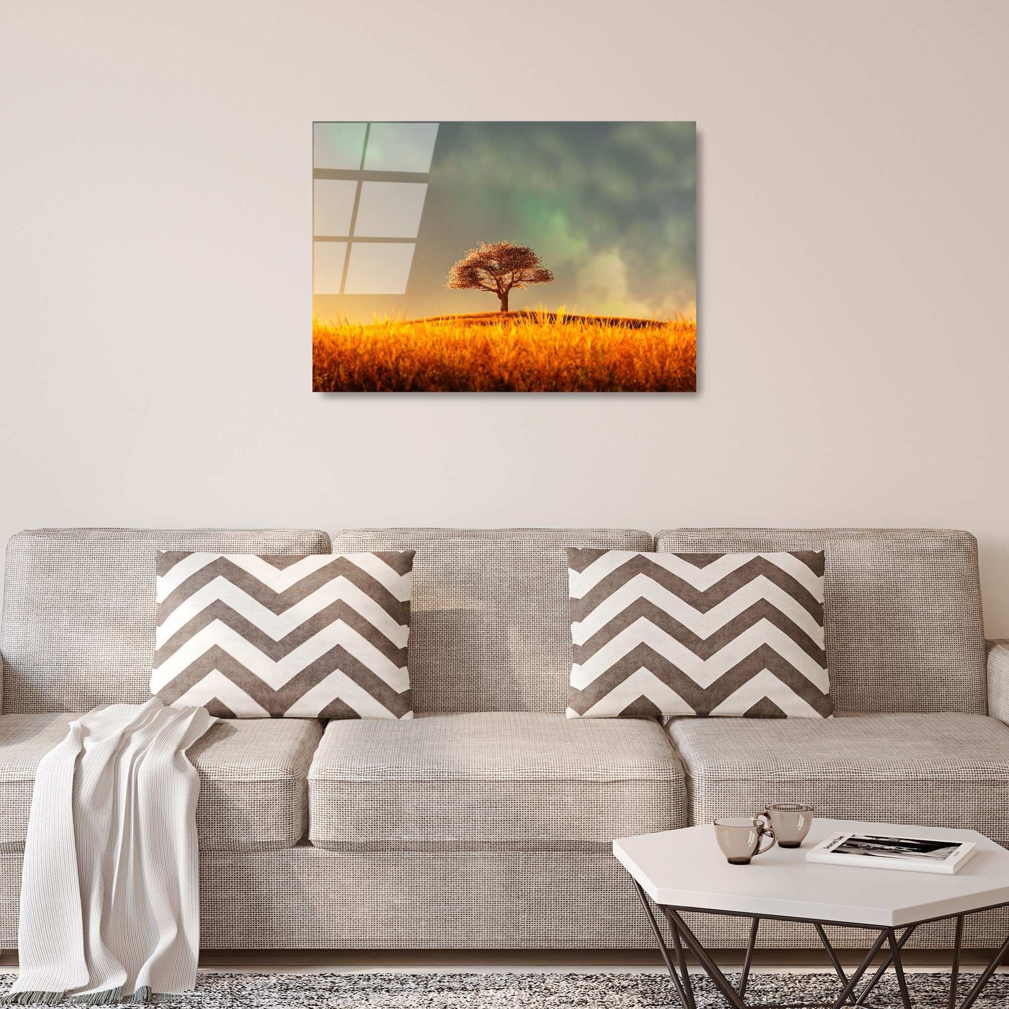 Quadro Decorativo em Vidro Temperado UV-454, Multicolor, 50 x 70 cm (4 mm)