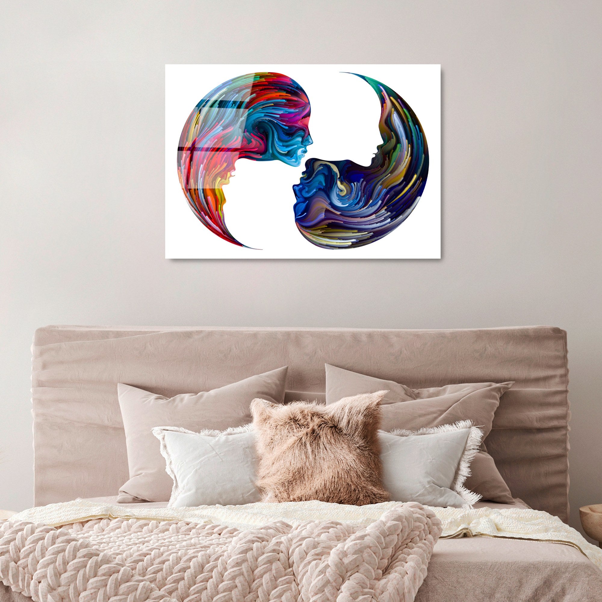 Quadro Decorativo em Vidro Temperado UV-457, Multicolor, 50 x 70 cm (4 mm)