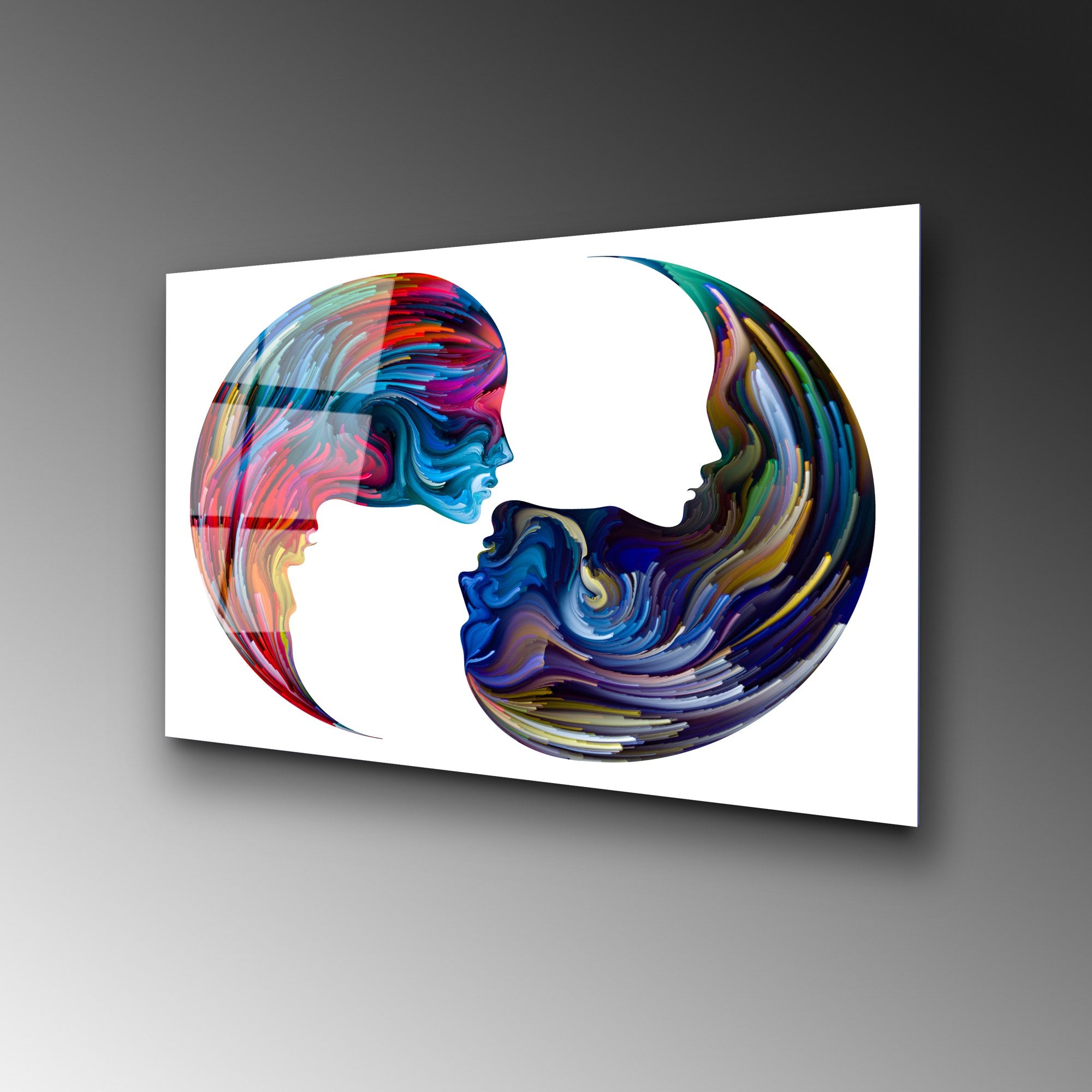 Quadro Decorativo em Vidro Temperado UV-457, Multicolor, 50 x 70 cm (4 mm)