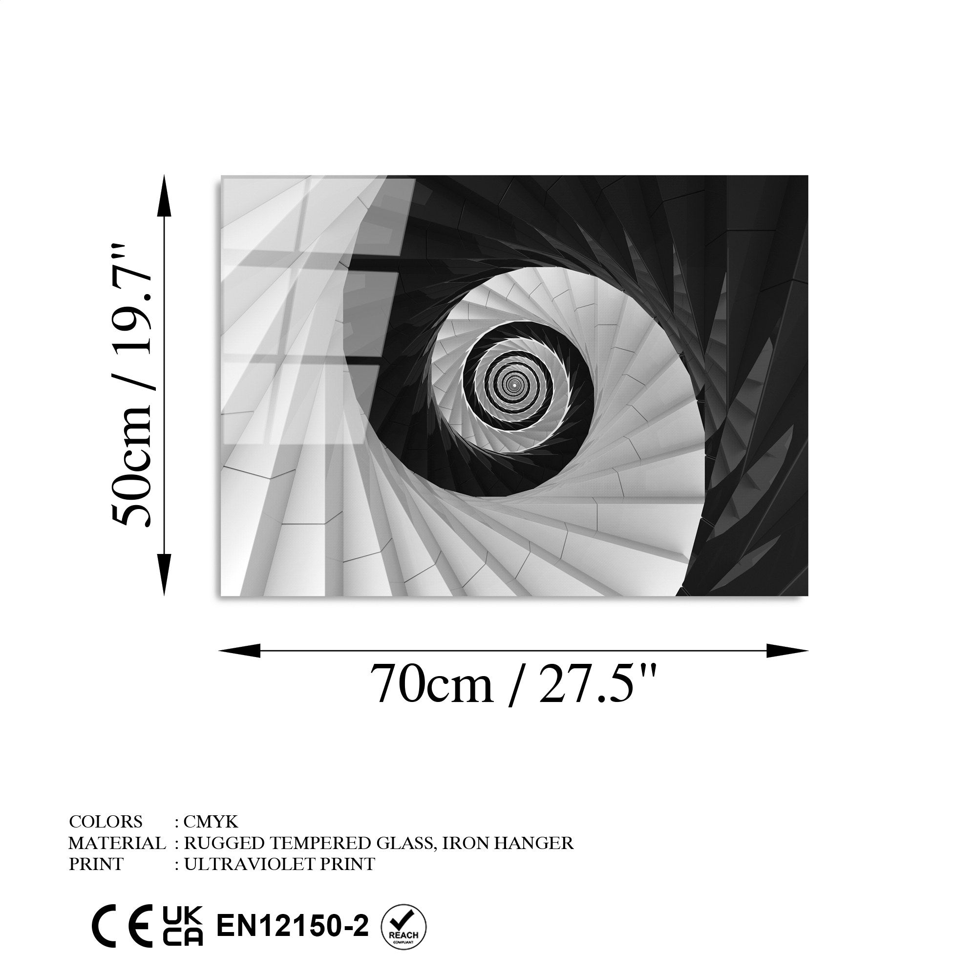 Quadro Decorativo em Vidro Temperado 50x70 cm Multicolor | UV-461 | 4 mm de espessura