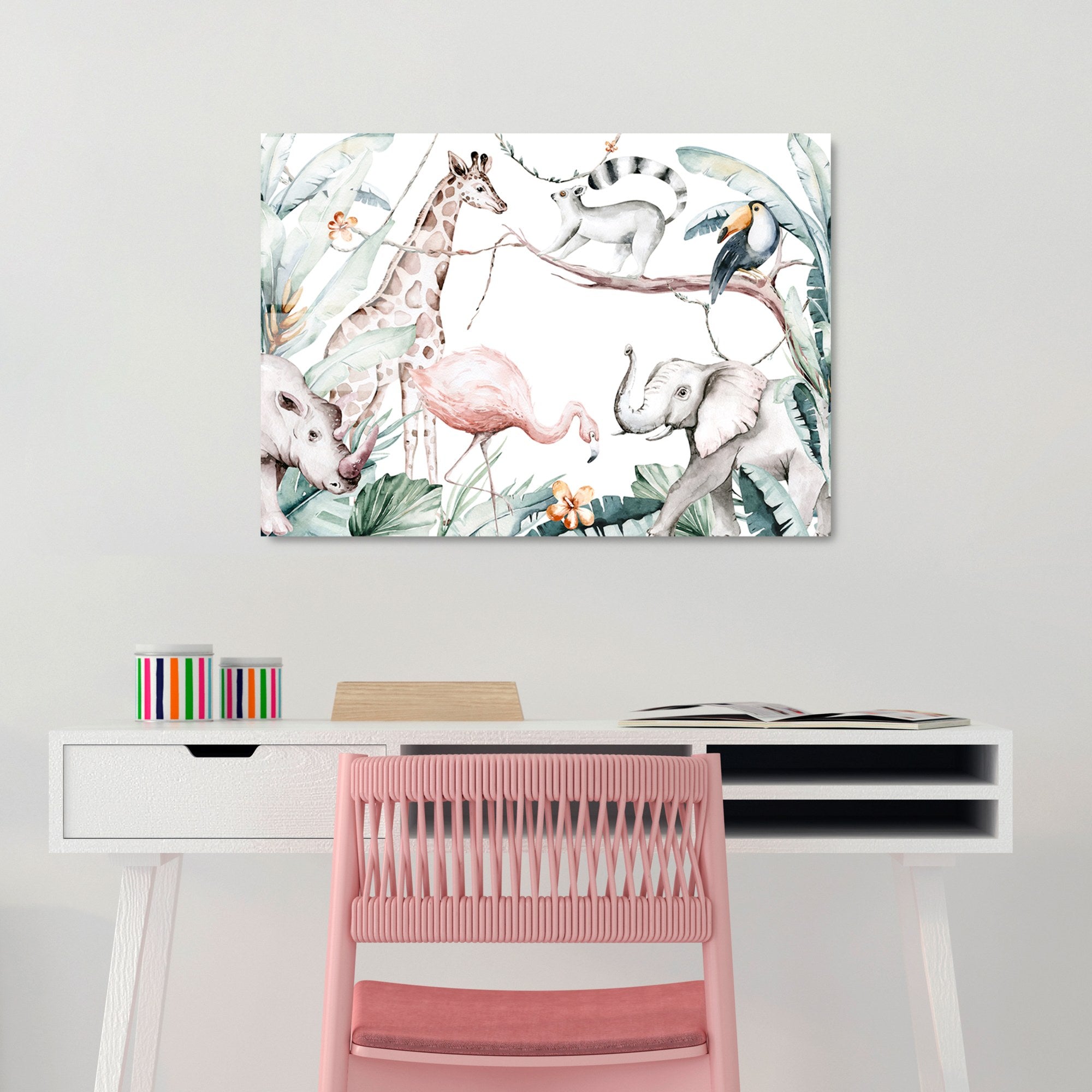 Quadro Decorativo em Vidro Temperado UV-462, Multicolor, 50 x 70 cm, 4 mm