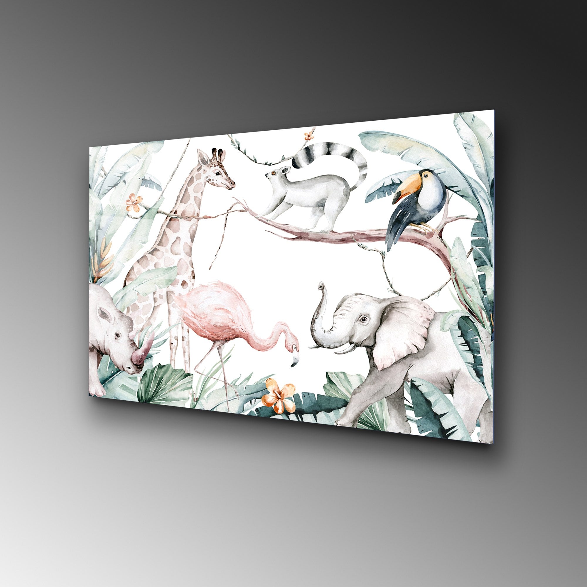 Quadro Decorativo em Vidro Temperado UV-462, Multicolor, 50 x 70 cm, 4 mm