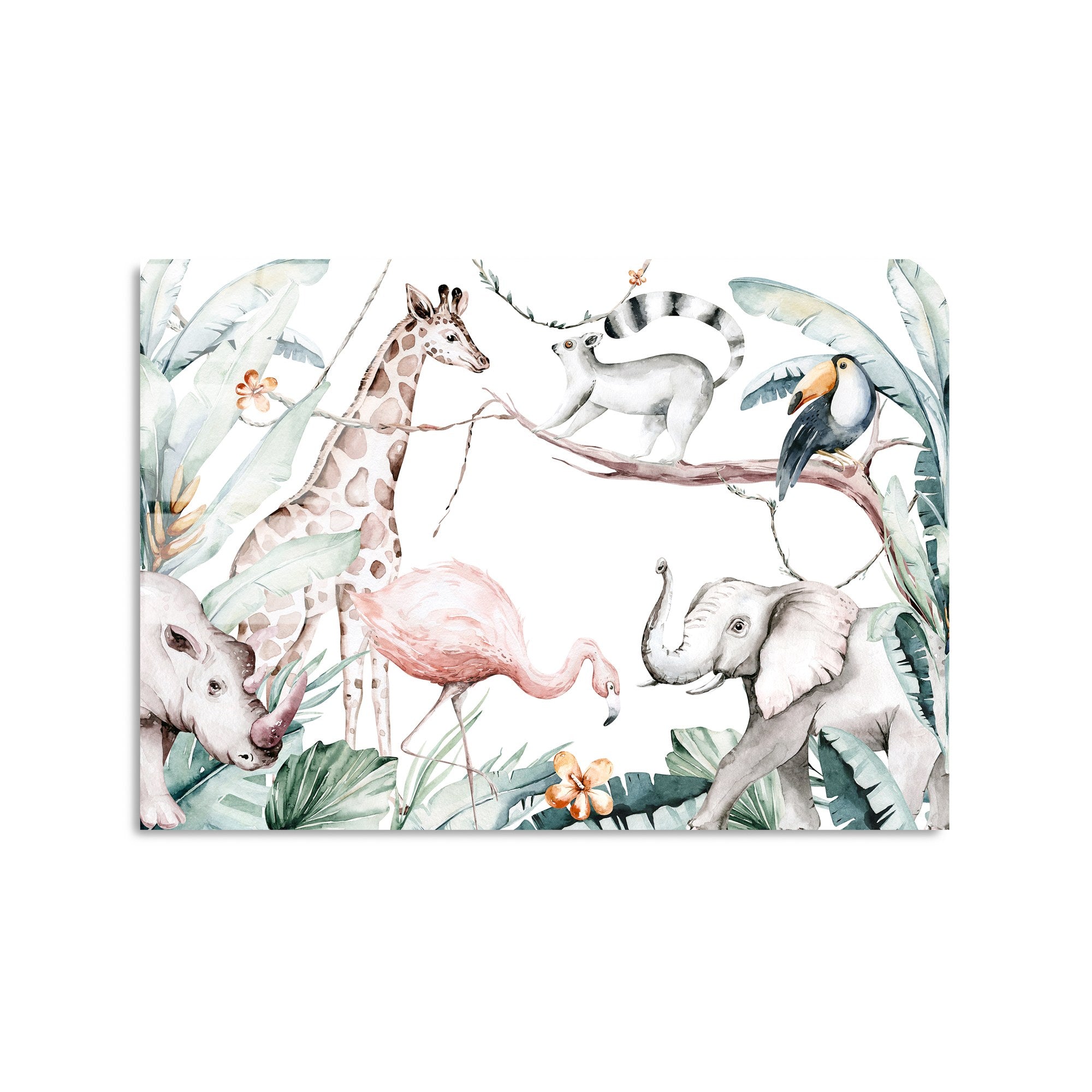 Quadro Decorativo em Vidro Temperado UV-462, Multicolor, 50 x 70 cm, 4 mm