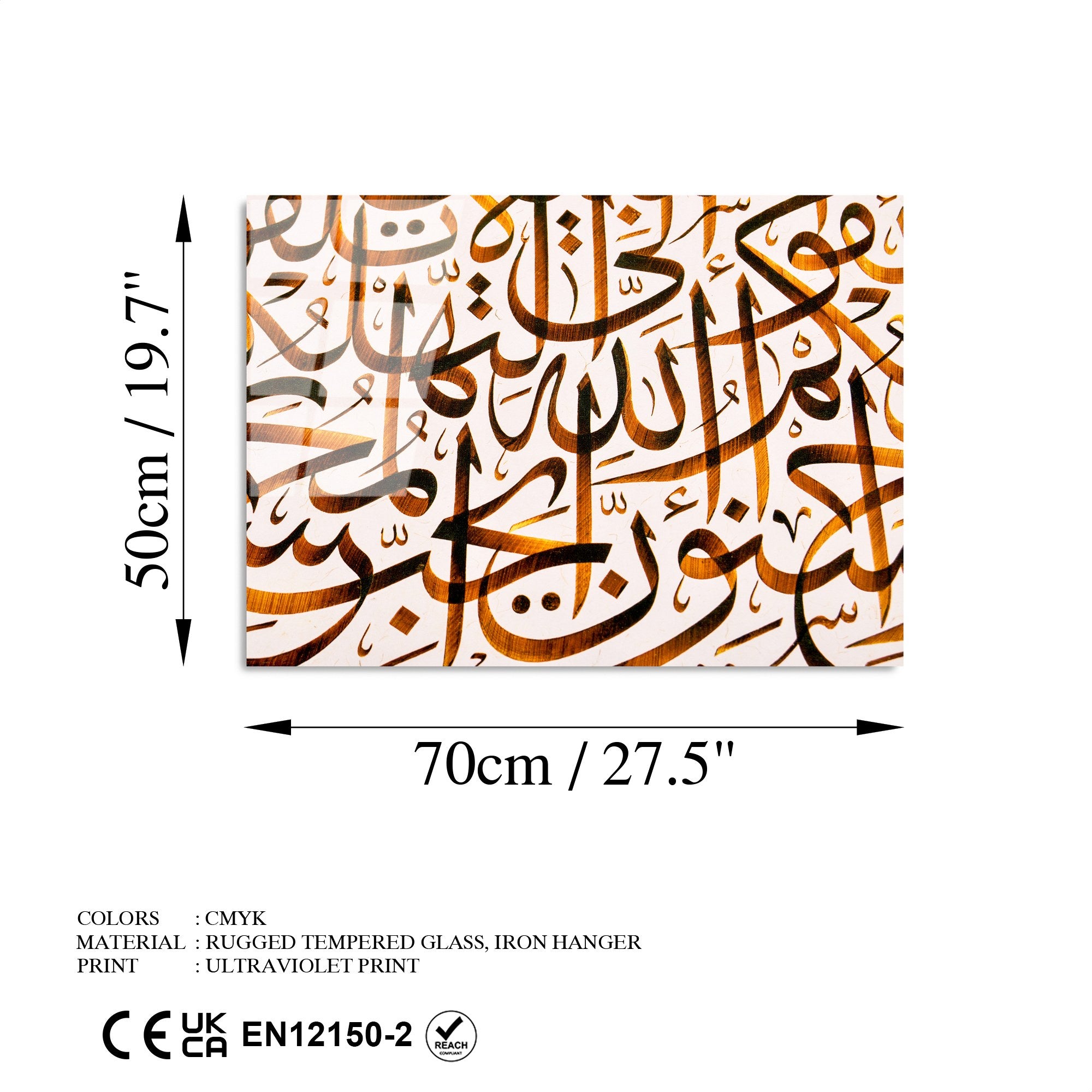 Quadro Decorativo em Vidro Temperado 50 x 70 cm, Multicolor, 4 mm – UV-466 (123BZM1560)