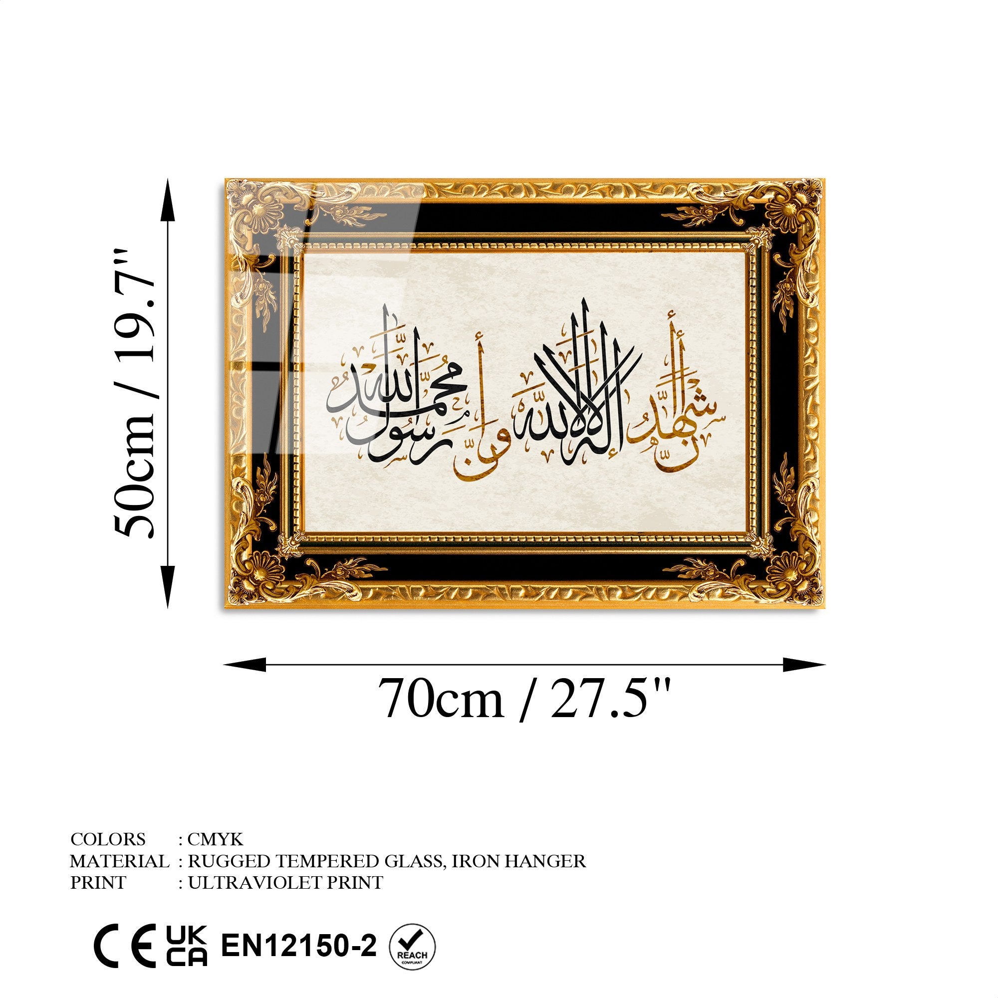 Quadro Decorativo em Vidro Temperado 4 mm Multicolor 50x70 cm | UV-471