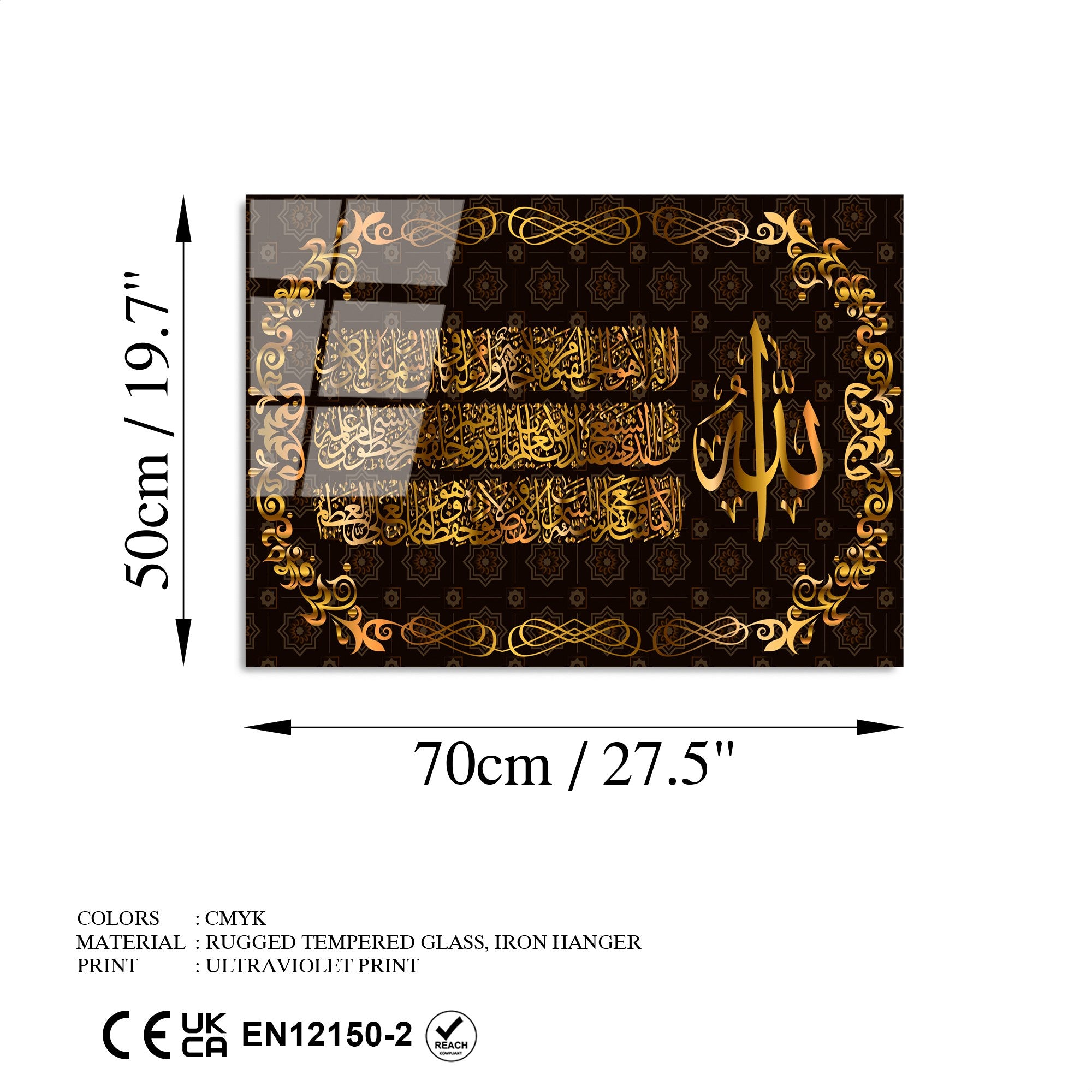 Quadro Decorativo em Vidro Temperado UV-476 (50 x 70 cm), Multicolor – 100% Vidro Temperado 4 mm