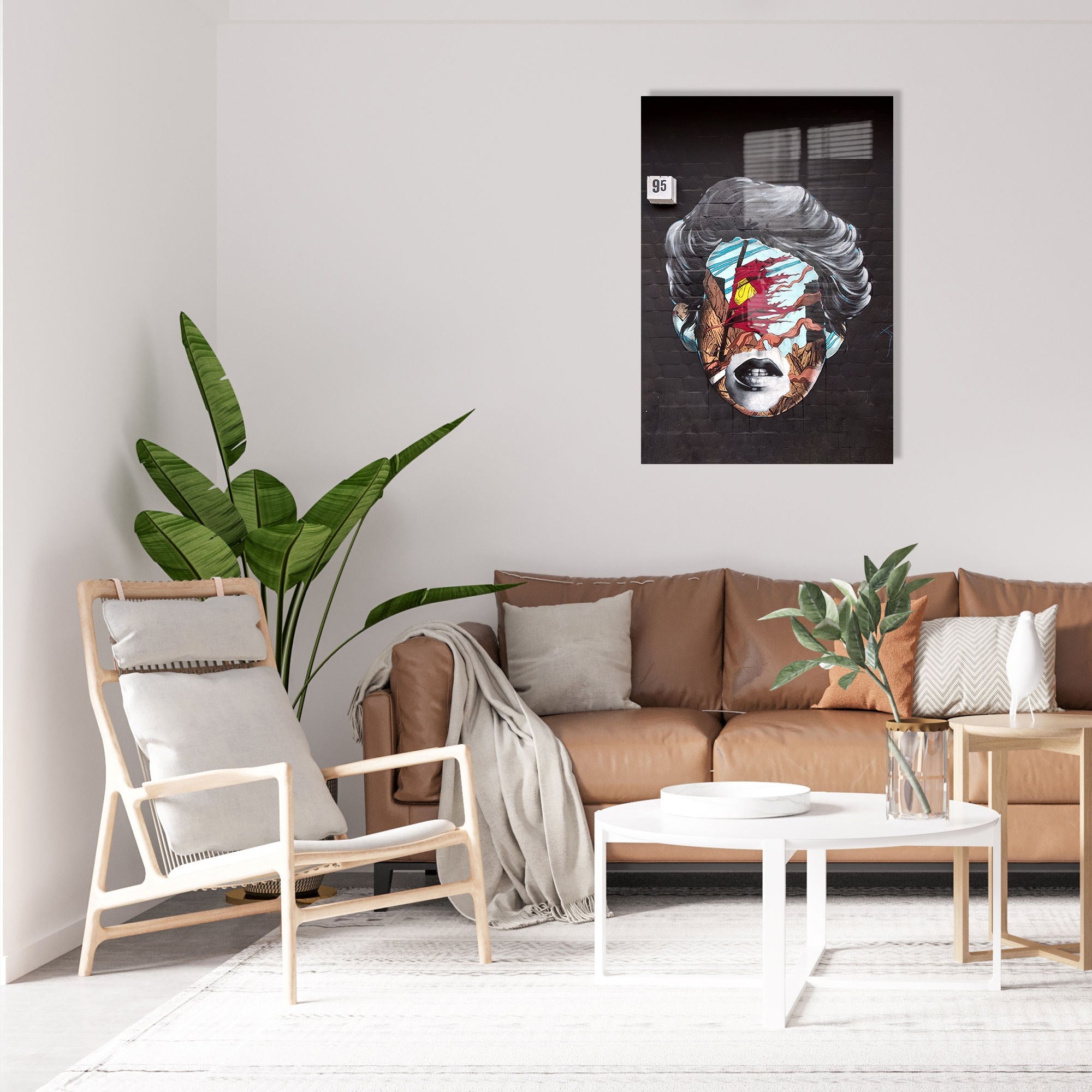 Quadro Decorativo em Vidro Temperado UV-583 45x65 cm – Multicolor, 4 mm