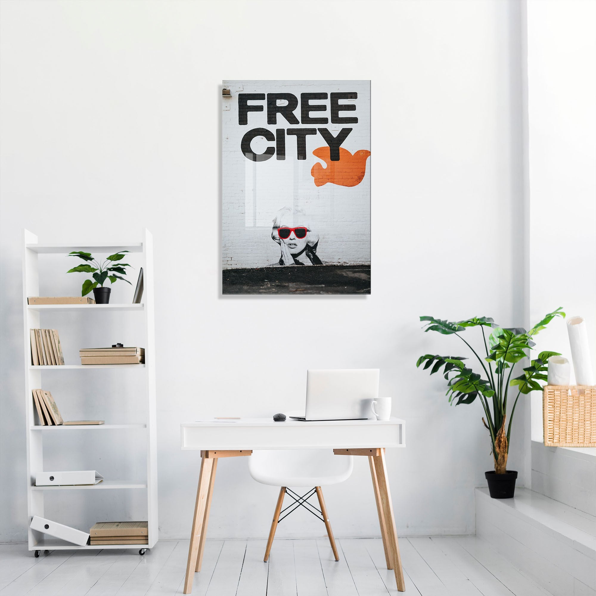 Quadro Decorativo em Vidro Temperado UV-587, Multicolor, 45 x 65 cm (4 mm)