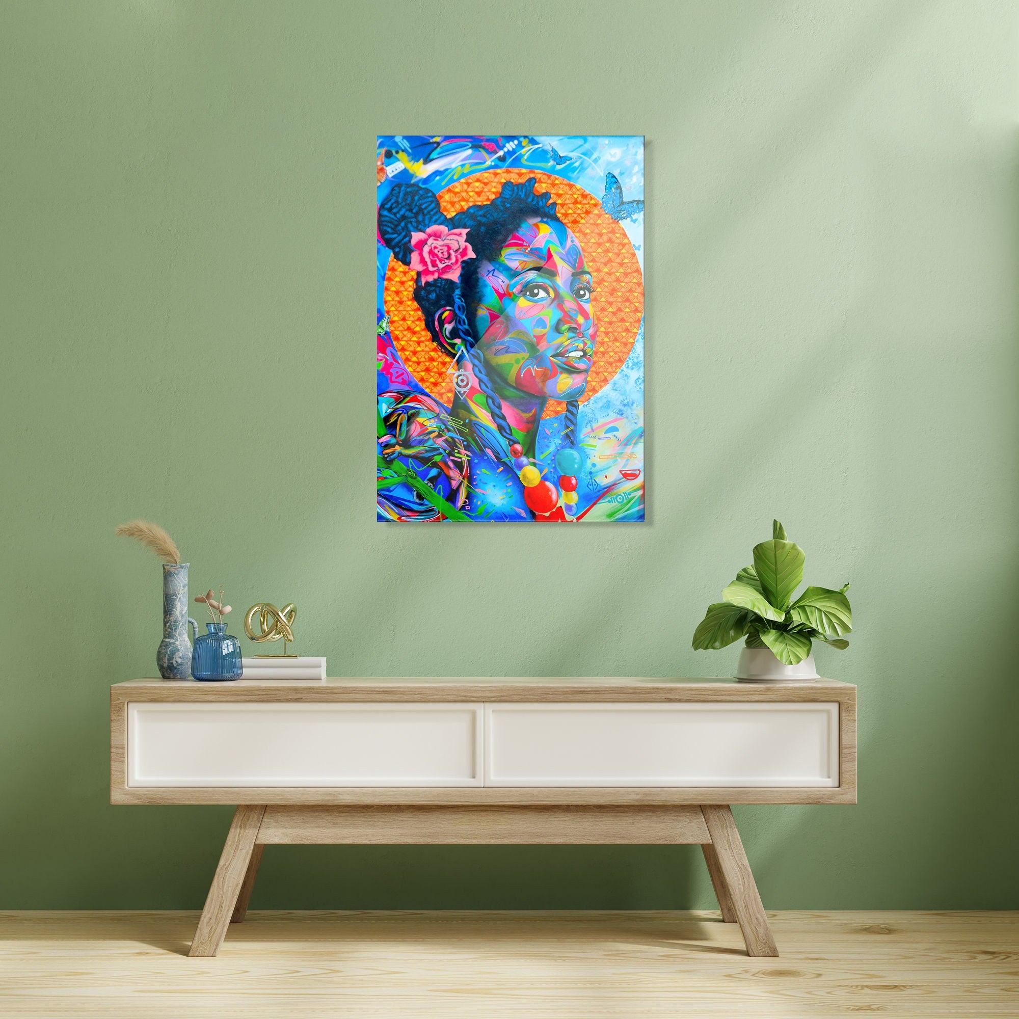 Quadro Decorativo em Vidro Temperado UV-588, Multicolor, 45 x 65 cm (Vidro 100% Temperado 4 mm)
