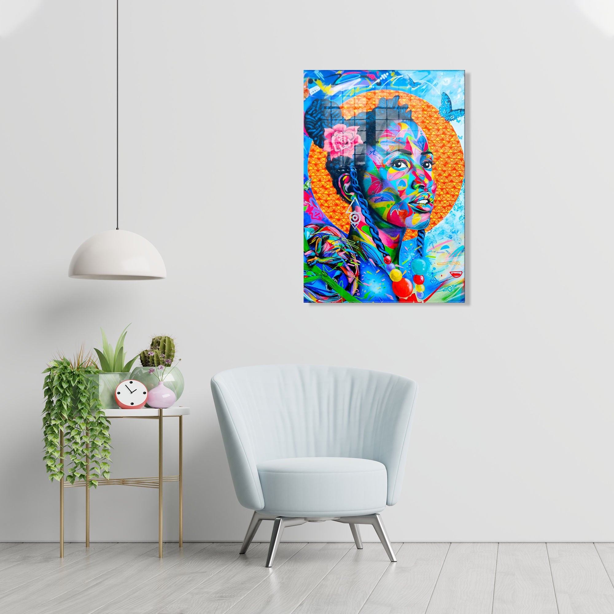 Quadro Decorativo em Vidro Temperado UV-588, Multicolor, 45 x 65 cm (Vidro 100% Temperado 4 mm)