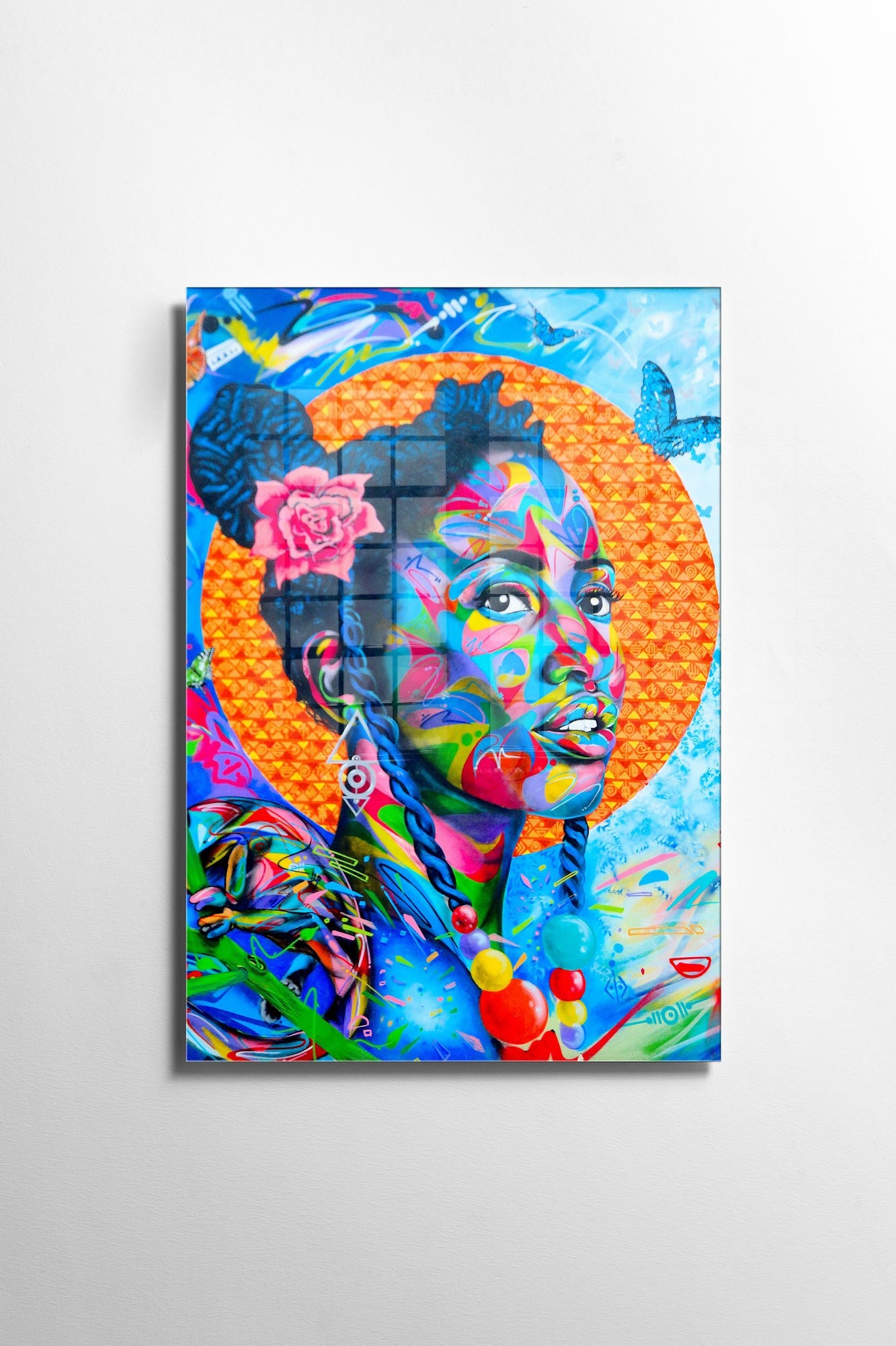 Quadro Decorativo em Vidro Temperado UV-563, Multicolor, 30 x 45 cm (4 mm)