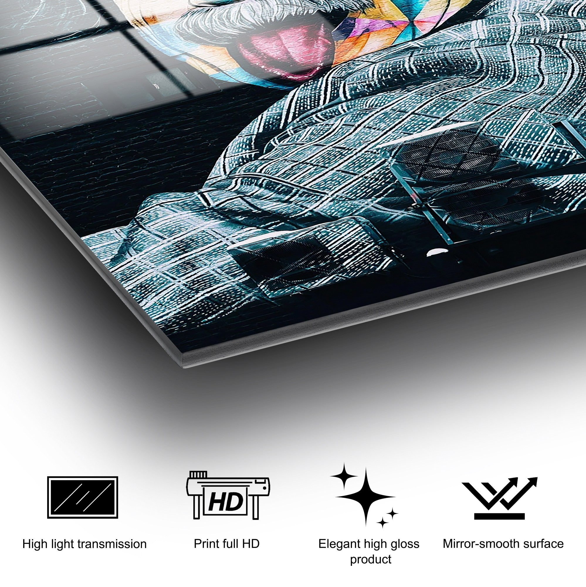 Quadro Decorativo em Vidro Temperado UV-572 (30 x 45 cm) — Multicolorido, 4 mm