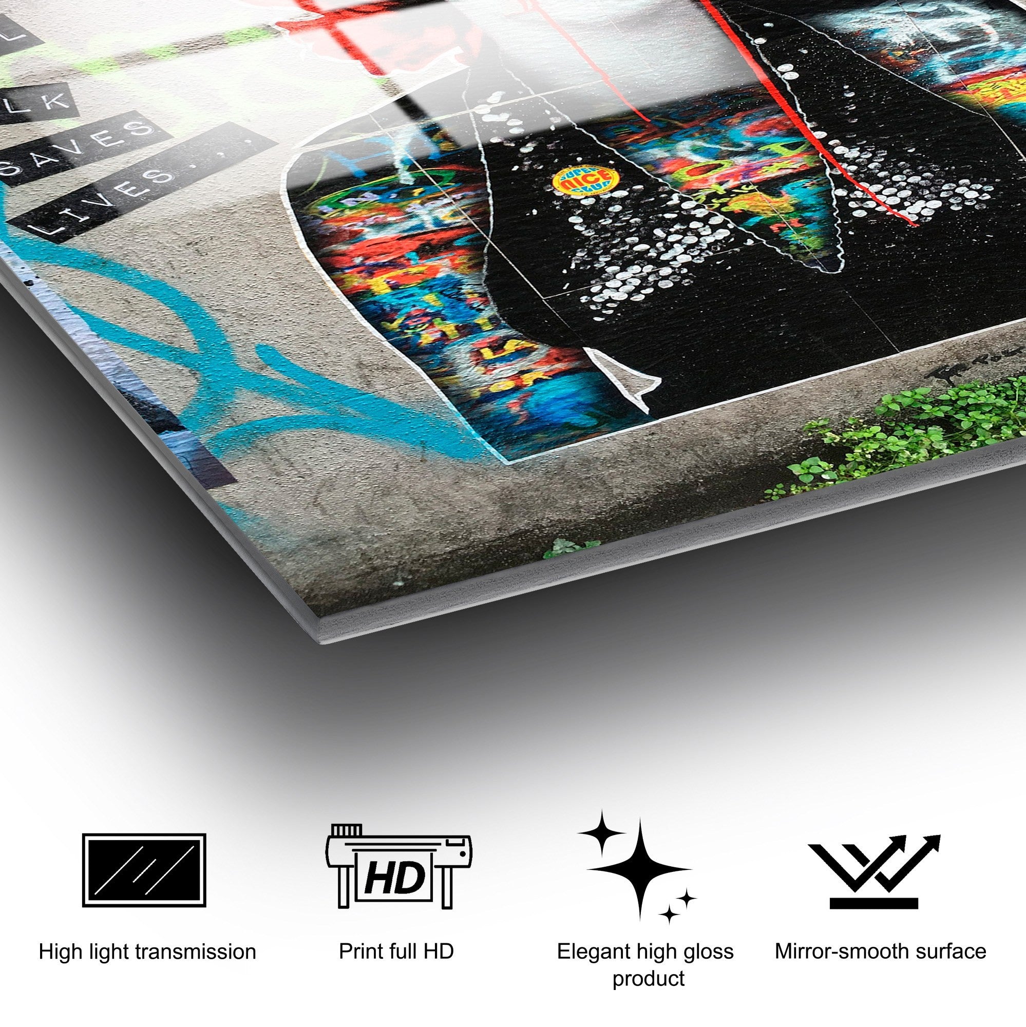 Quadro Decorativo em Vidro Temperado 4 mm, 70 x 100 cm, Multicolor – UV-652