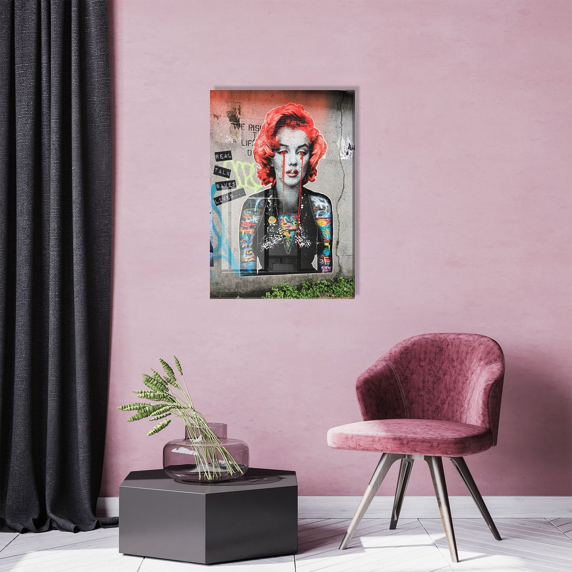 Quadro Decorativo em Vidro 100% Temperado UV-577, 30 x 45 cm, Multicolor (4 mm)