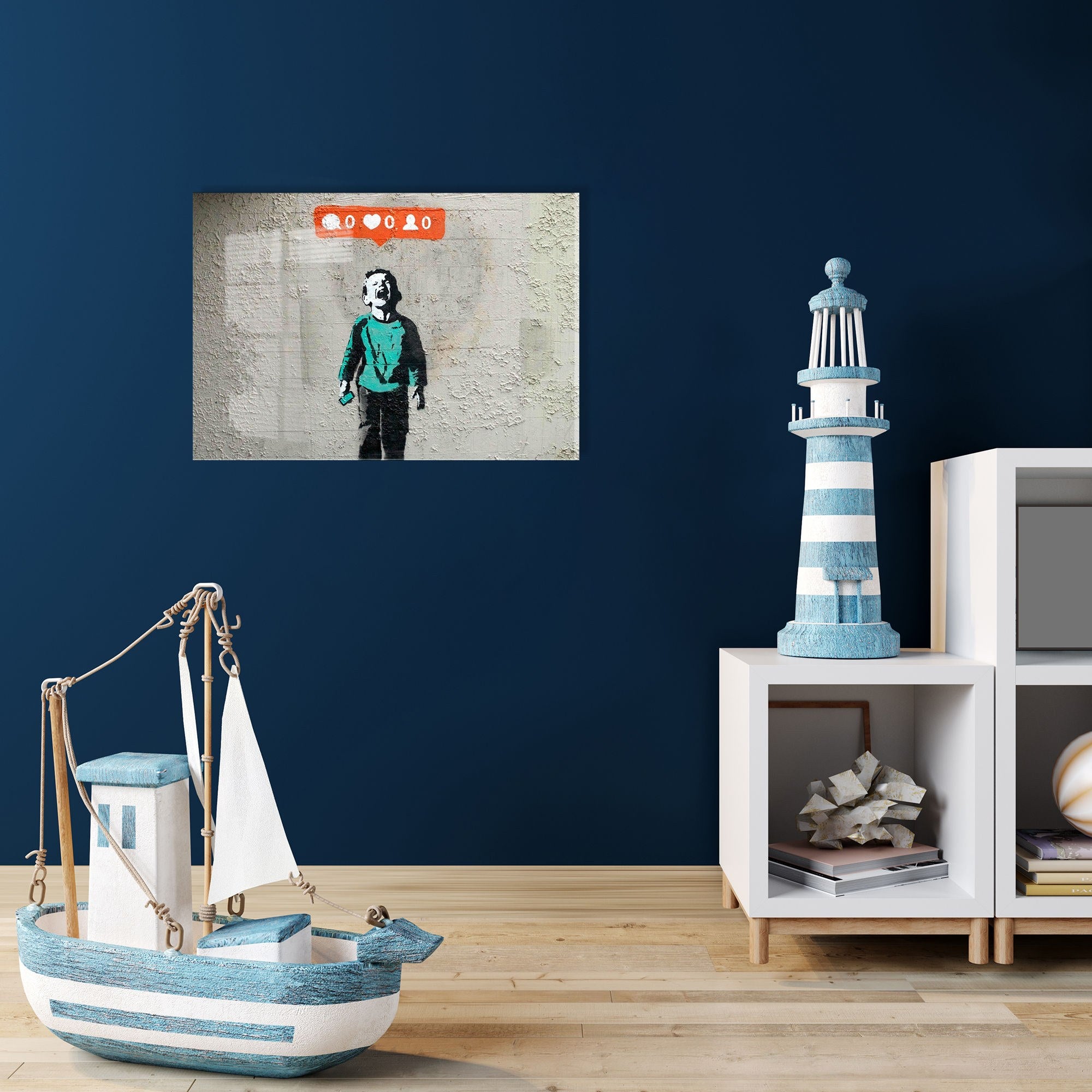 Quadro Decorativo em Vidro Temperado UV-628, 50 x 70 cm, Multicolor, 4 mm