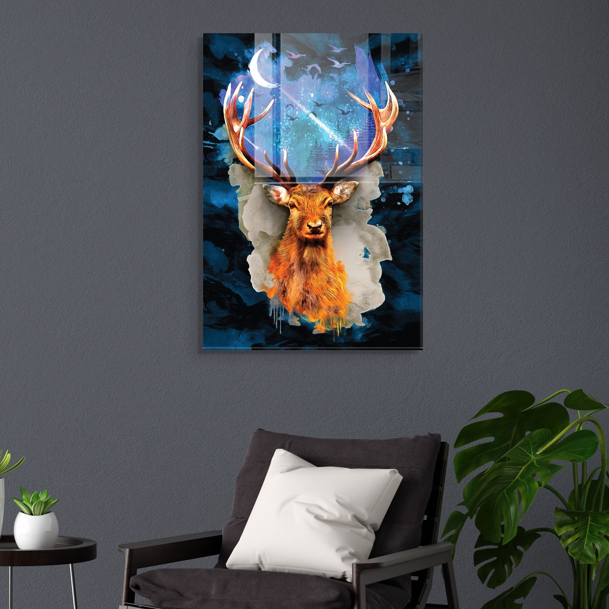 Quadro Decorativo em Vidro Temperado (4 mm) 45 x 65 cm - Multicolor - UV-663