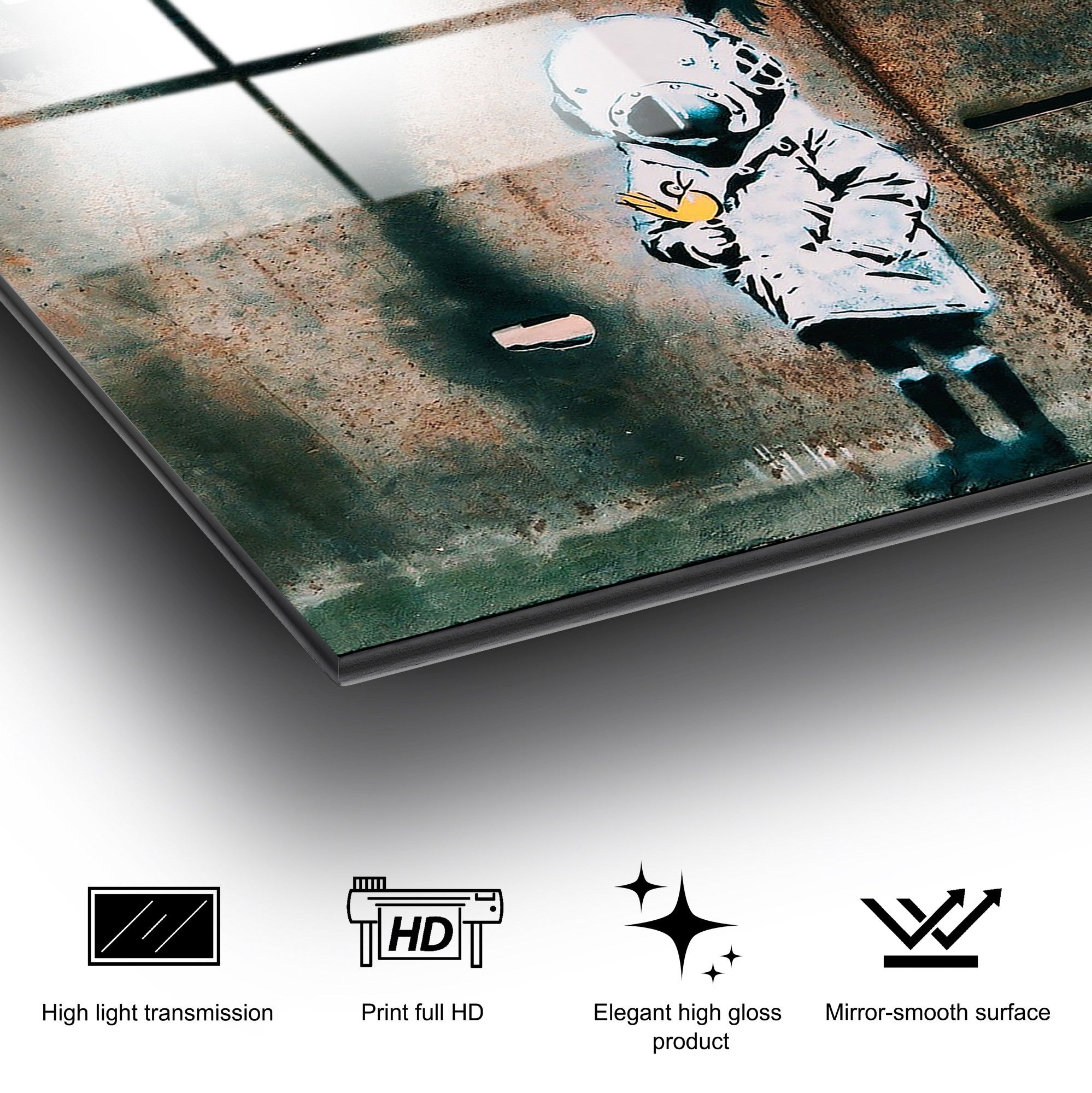 Quadro Decorativo em Vidro Temperado UV-666, 45 x 65 cm, Multicolor, 4 mm