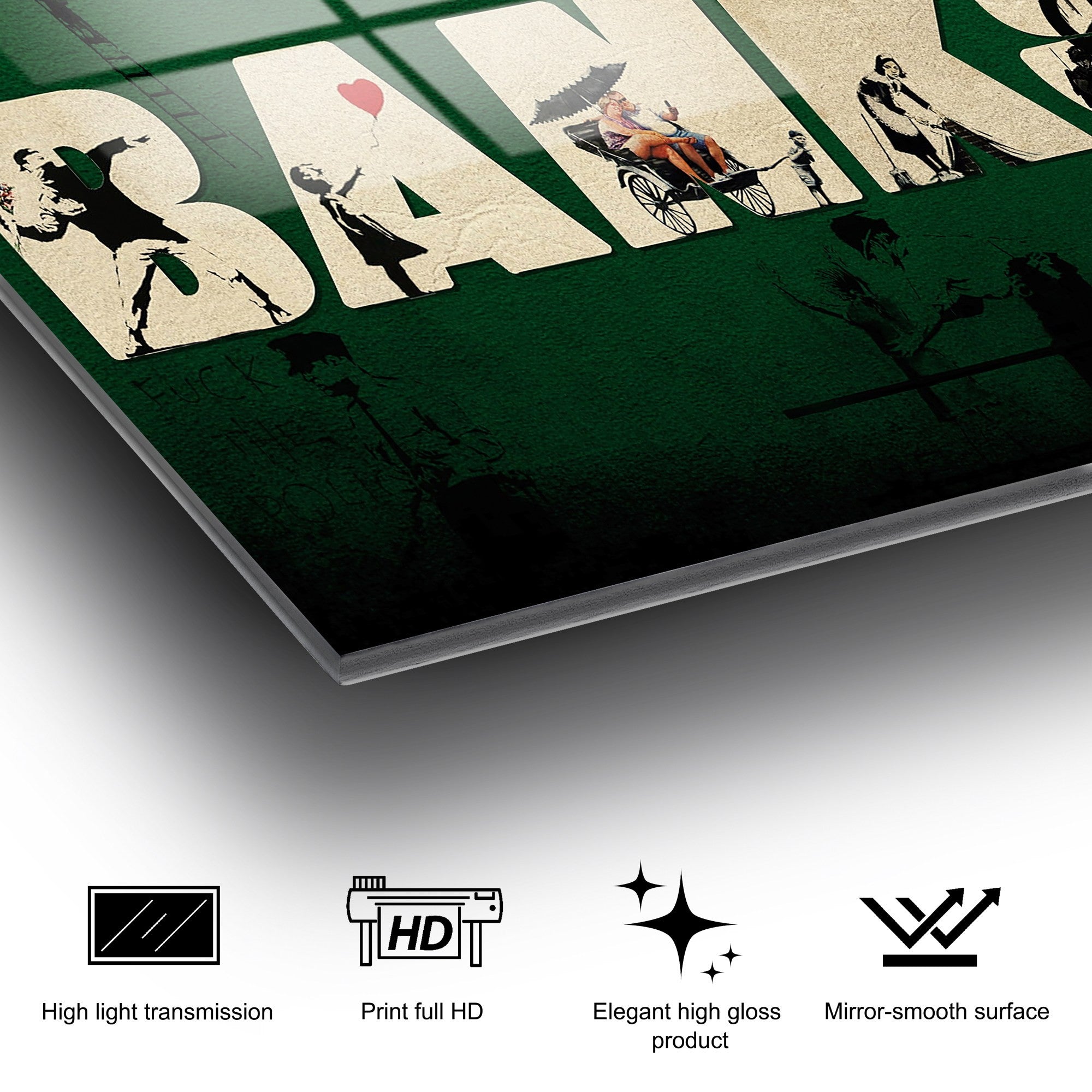 Quadro Decorativo em 100% Vidro Temperado Multicolor 70 x 100 cm (4 mm) — UV-685