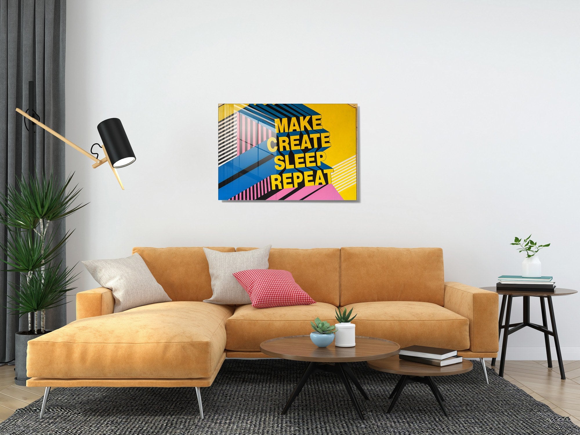 Quadro Decorativo em Vidro Temperado UV-524, 50 x 70 cm, Multicolor, 4 mm