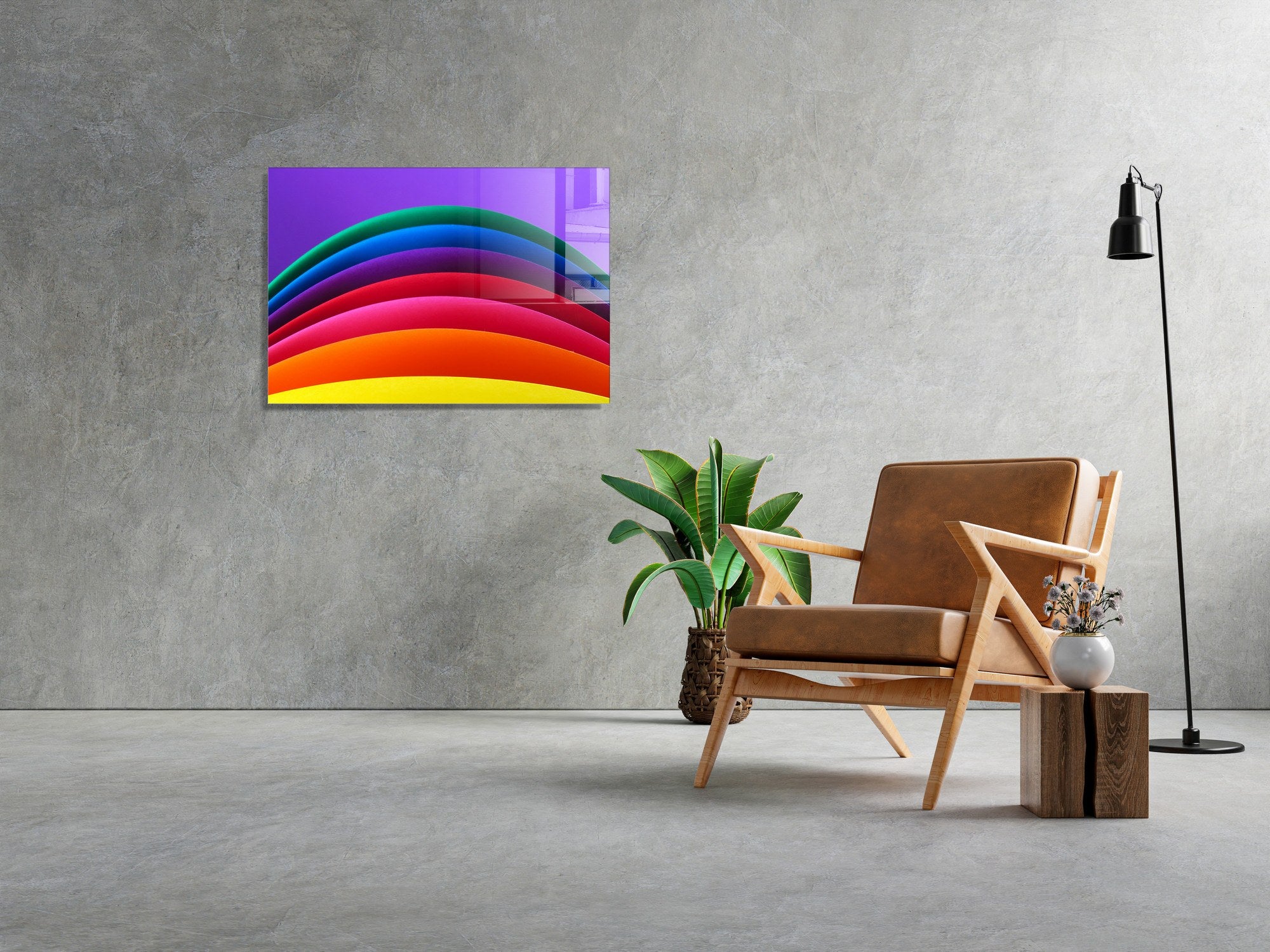 Quadro Decorativo em Vidro Temperado UV-511, 45x65 cm, Multicolor, 4 mm