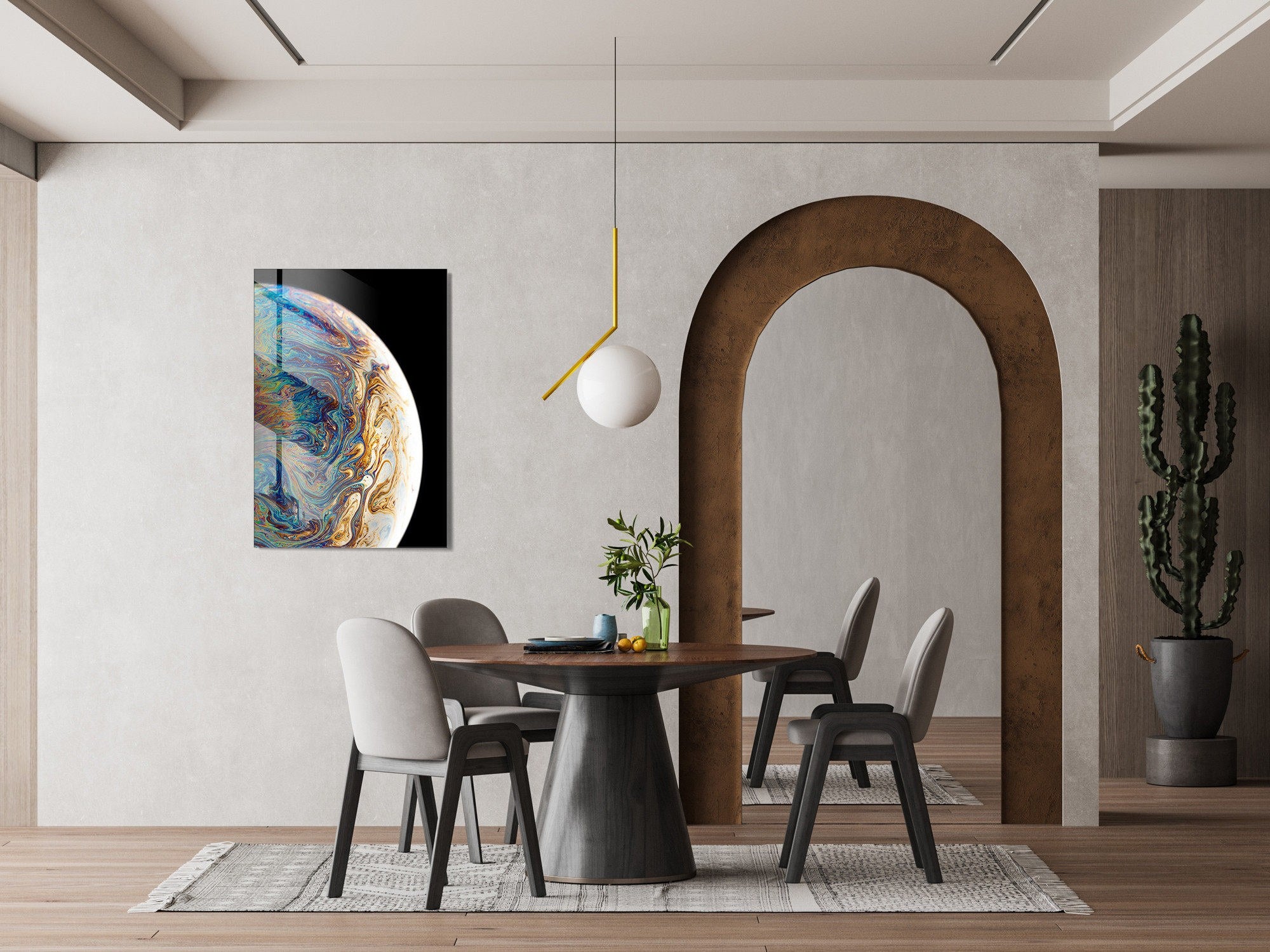 Quadro Decorativo em Vidro Temperado UV-512 (45 x 65 cm) Multicolor – Vidro 100% Temperado 4 mm