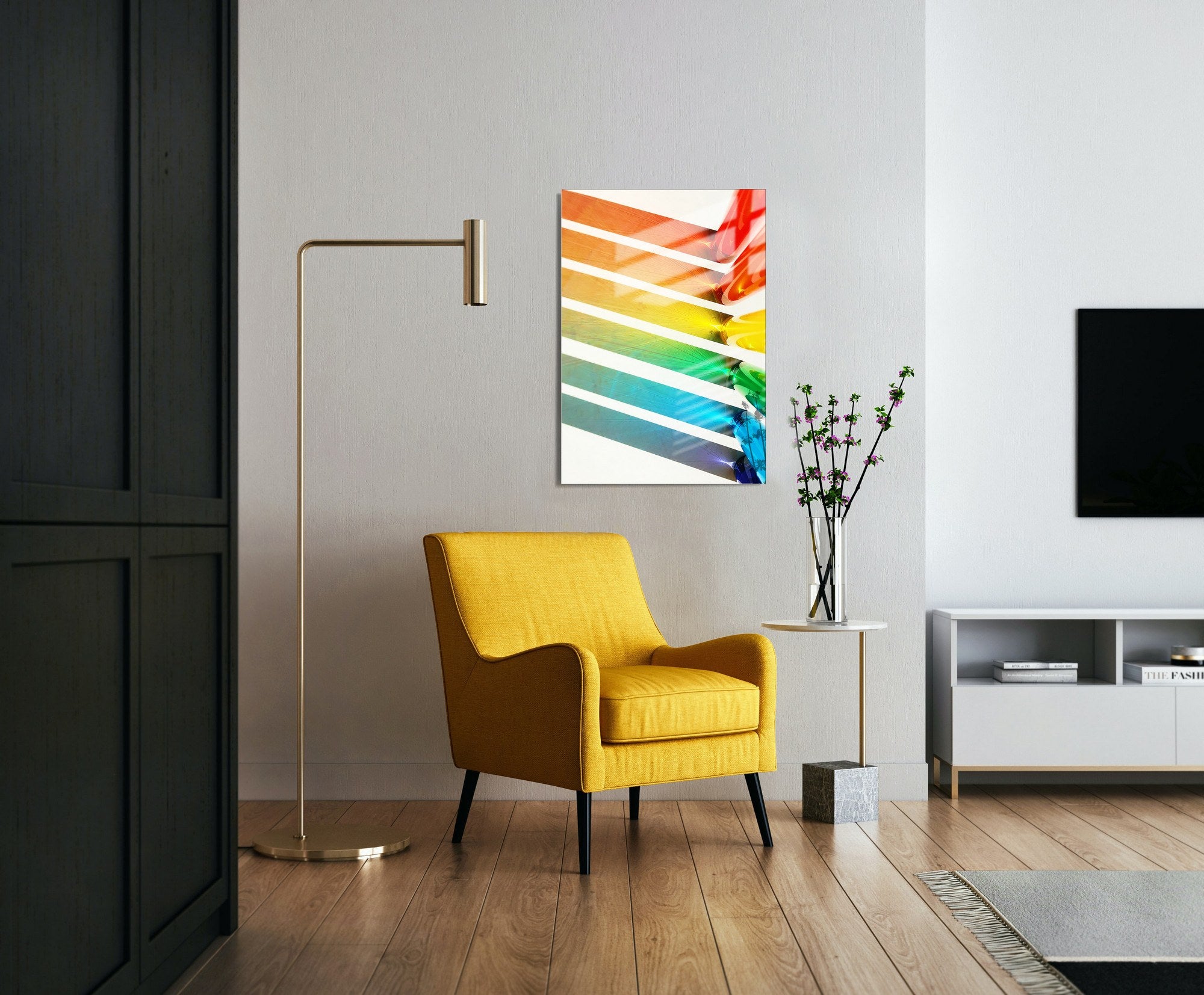 Quadro Decorativo em Vidro Temperado 4 mm Multicolor 30 x 45 cm | UV-701