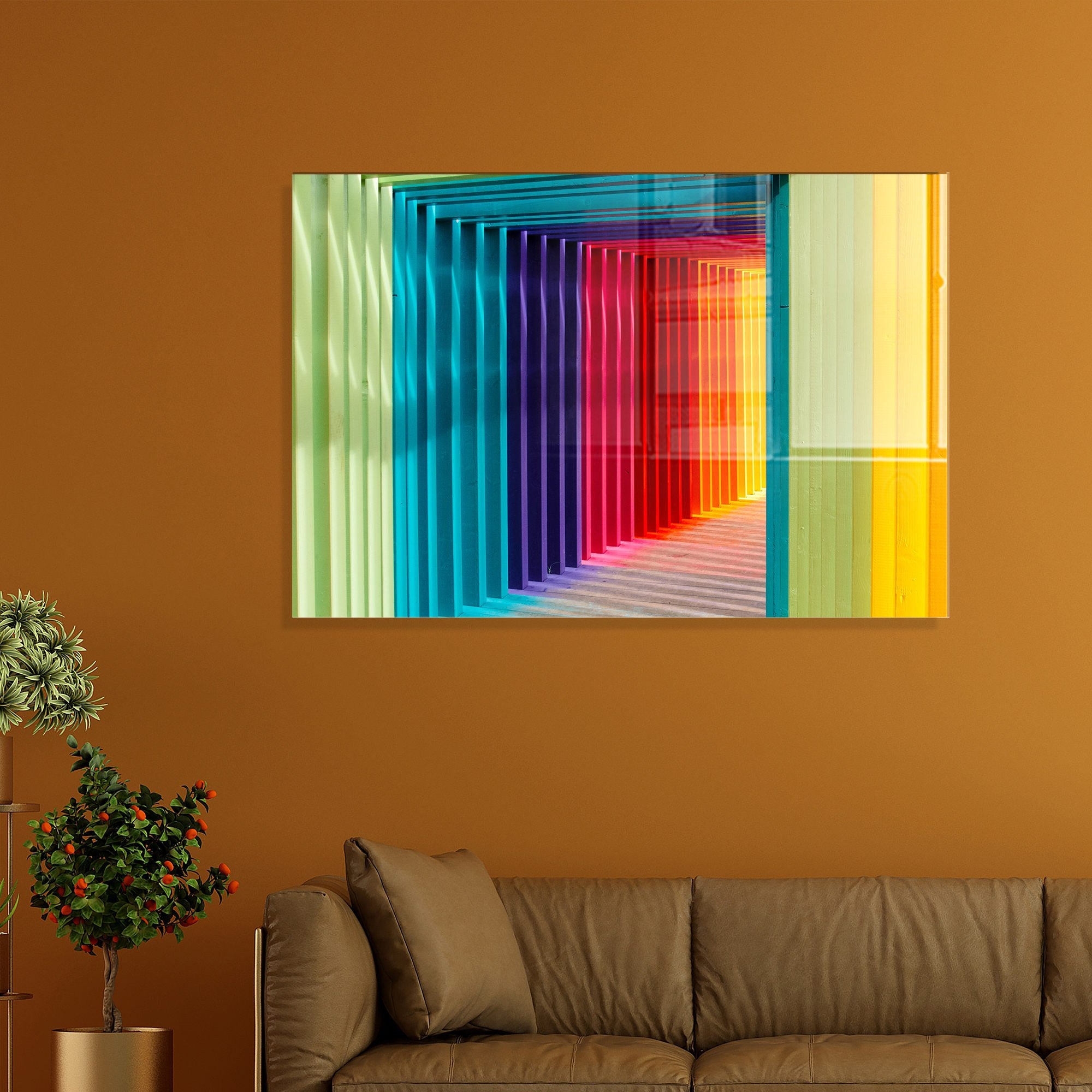 Quadro Decorativo em Vidro Temperado UV-629 (70 x 100 cm), Multicolor, 4 mm