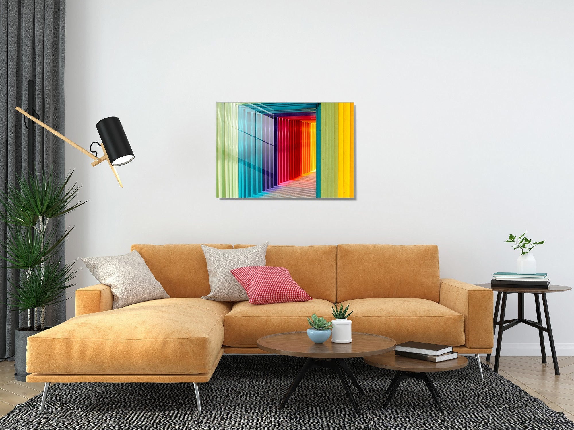 Pintura Decorativa em Vidro Temperado UV-604, 50 x 70 cm, Multicolor, 4 mm