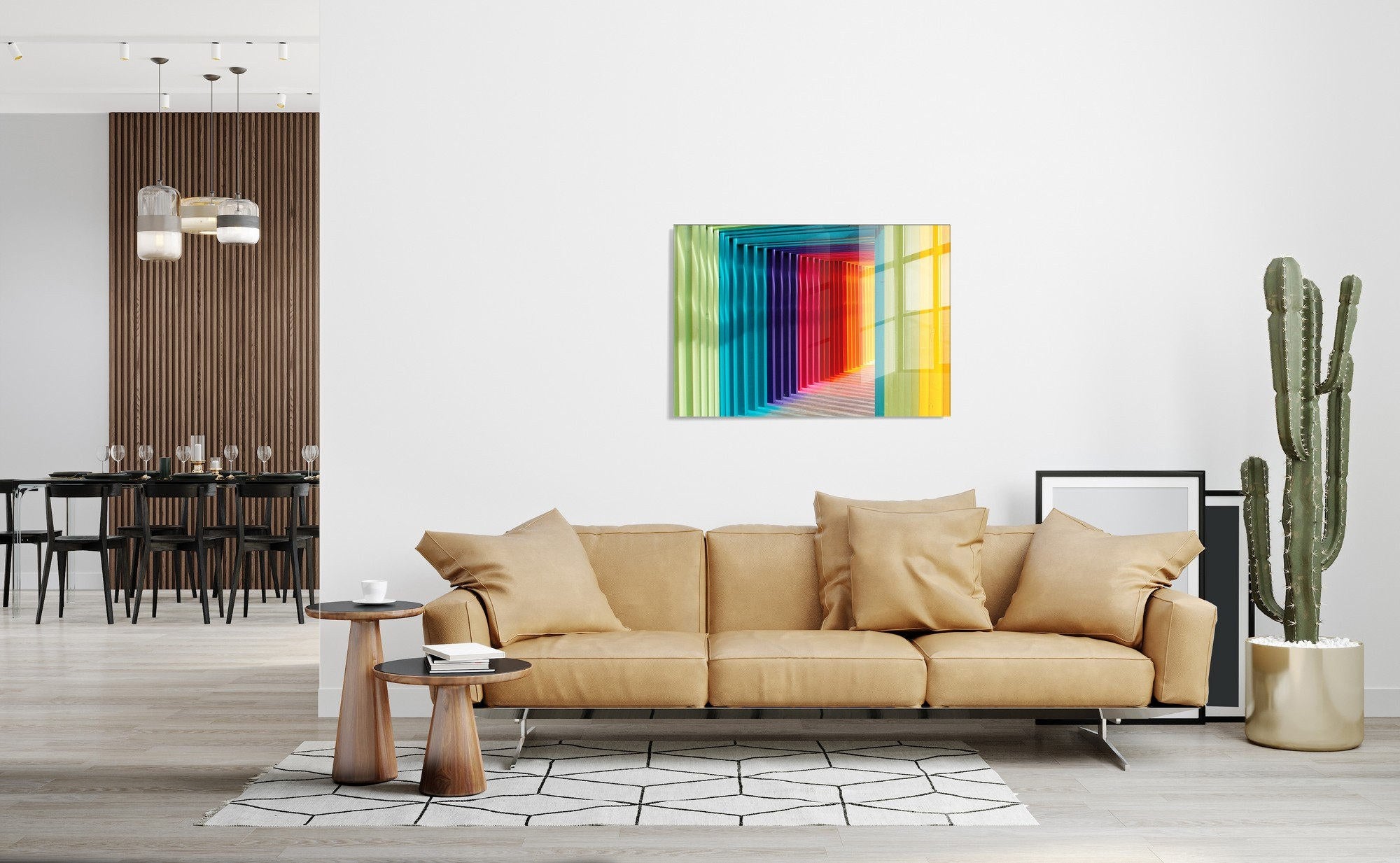 Quadro Decorativo em Vidro Temperado UV-579 — 45 x 65 cm, Multicolor, 4 mm