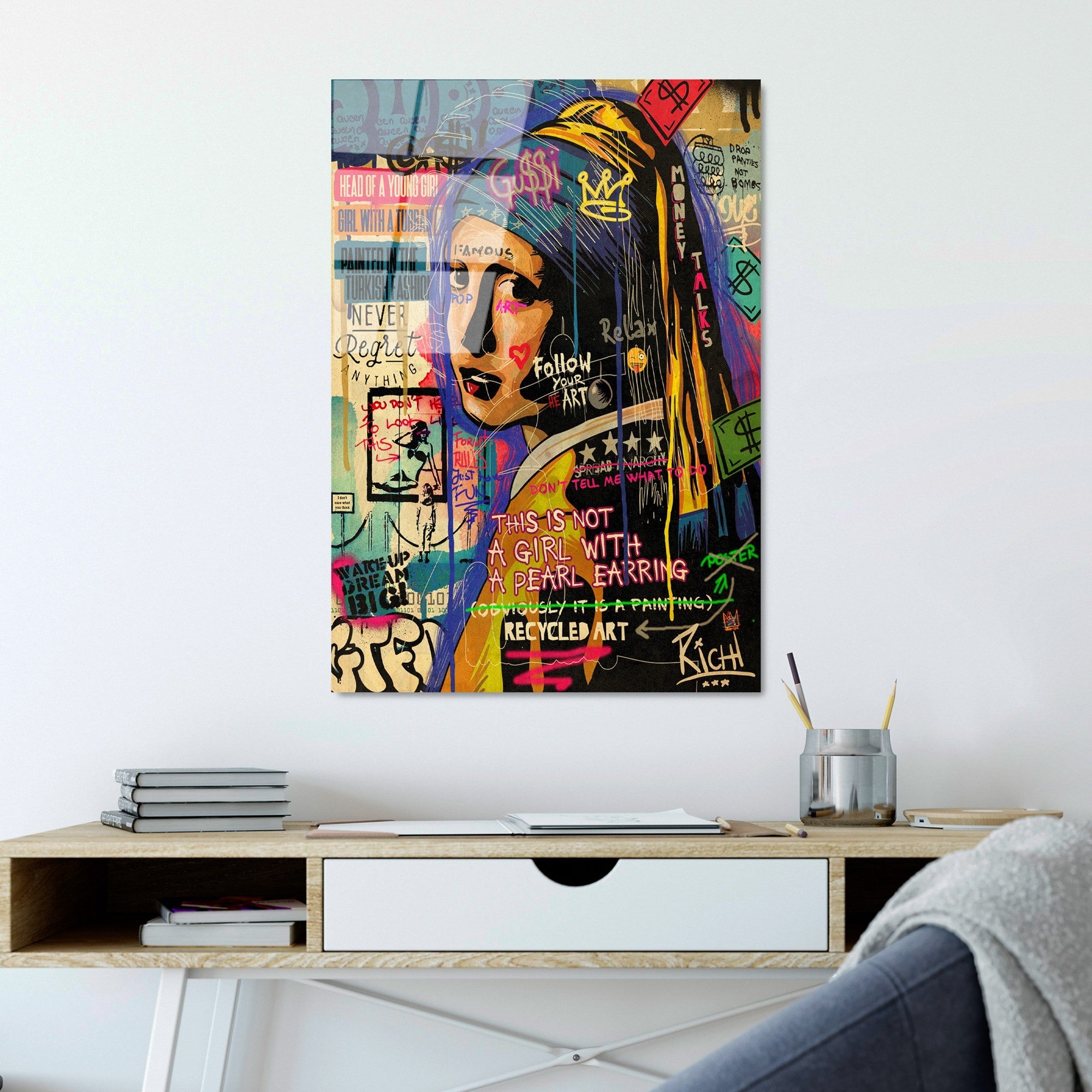 Quadro Decorativo em Vidro Temperado UV-712 (70 x 100 cm), Multicolor, 4 mm