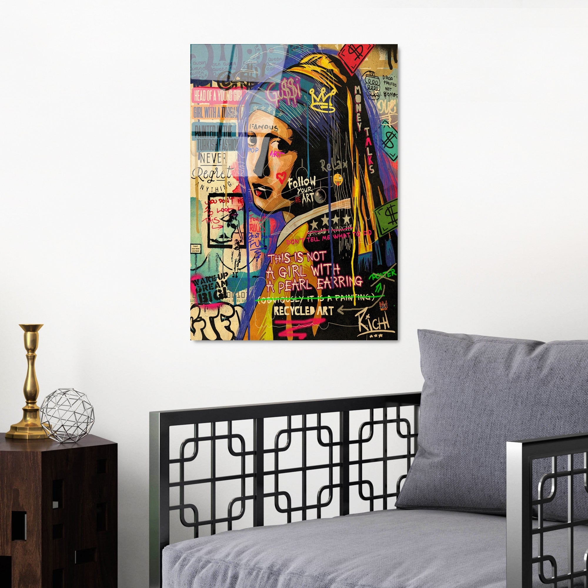 Quadro Decorativo em Vidro Temperado UV-712 (70 x 100 cm), Multicolor, 4 mm