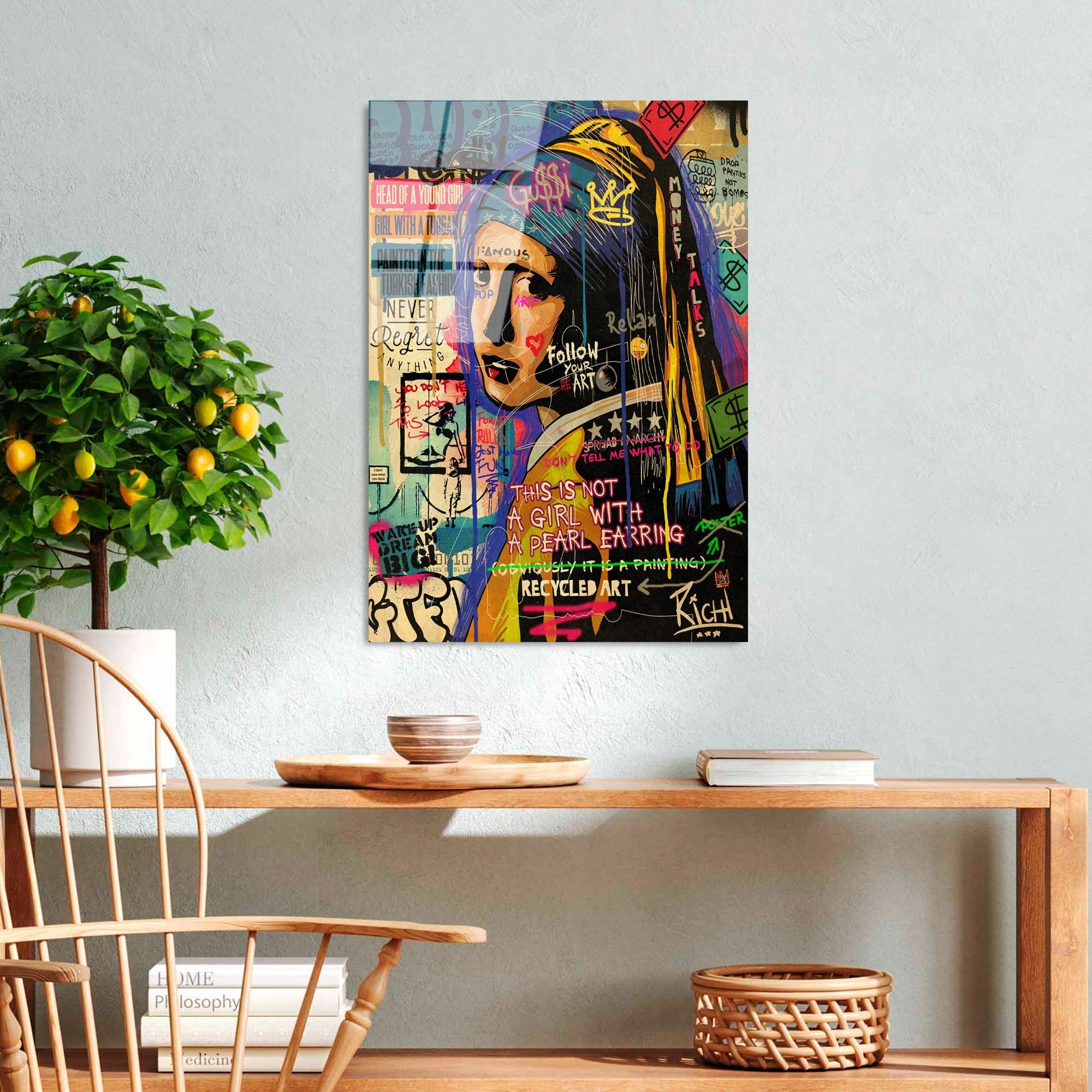 Quadro Decorativo em Vidro Temperado UV-712 (70 x 100 cm), Multicolor, 4 mm