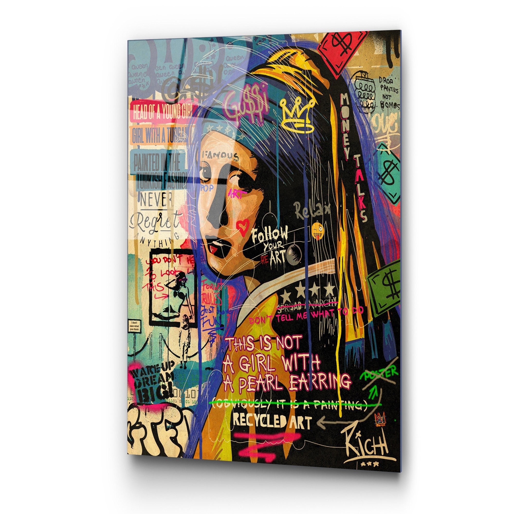 Quadro Decorativo em Vidro Temperado UV-712 (70 x 100 cm), Multicolor, 4 mm