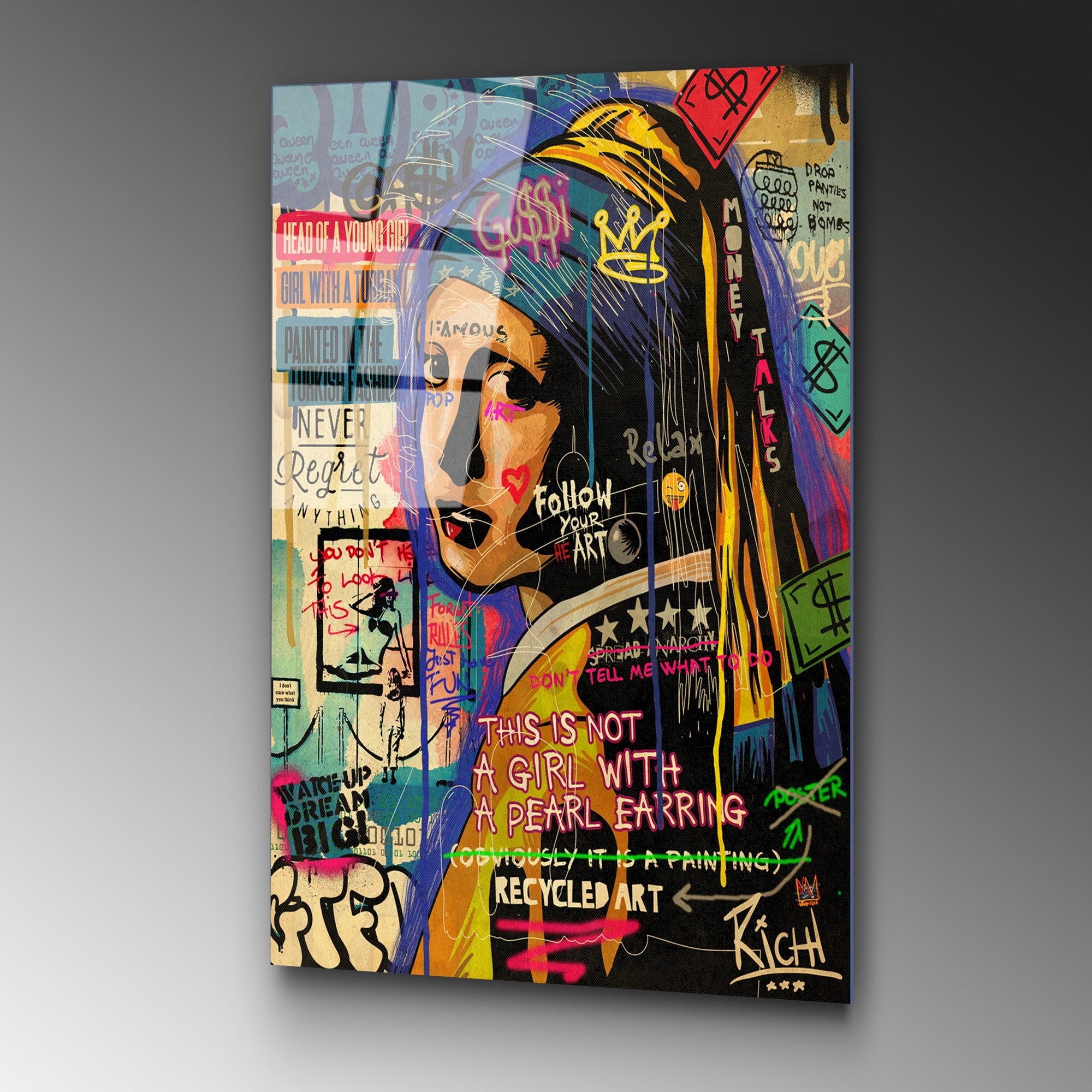 Quadro Decorativo em Vidro Temperado UV-712 (70 x 100 cm), Multicolor, 4 mm