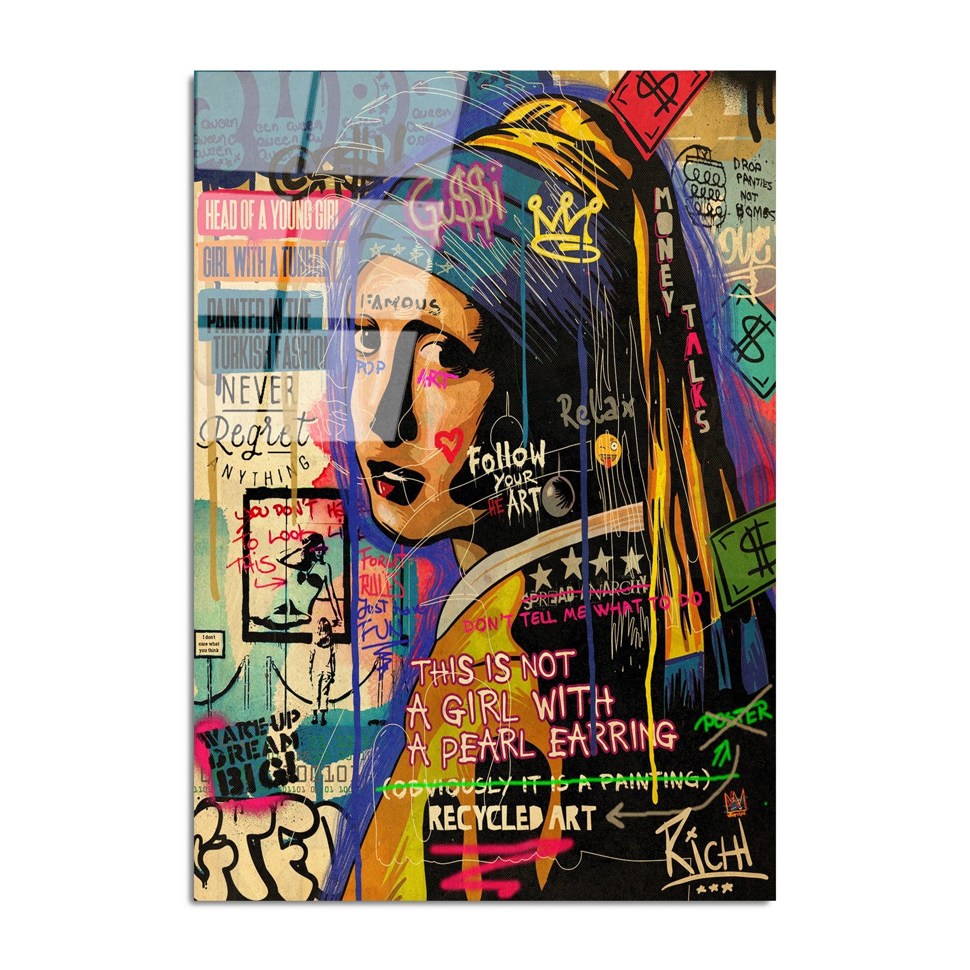 Quadro Decorativo em Vidro Temperado UV-712 (70 x 100 cm), Multicolor, 4 mm