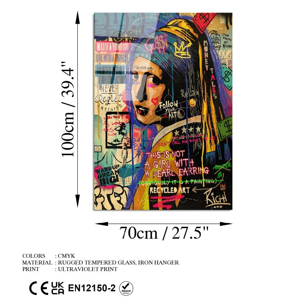 Quadro Decorativo em Vidro Temperado UV-712 (70 x 100 cm), Multicolor, 4 mm