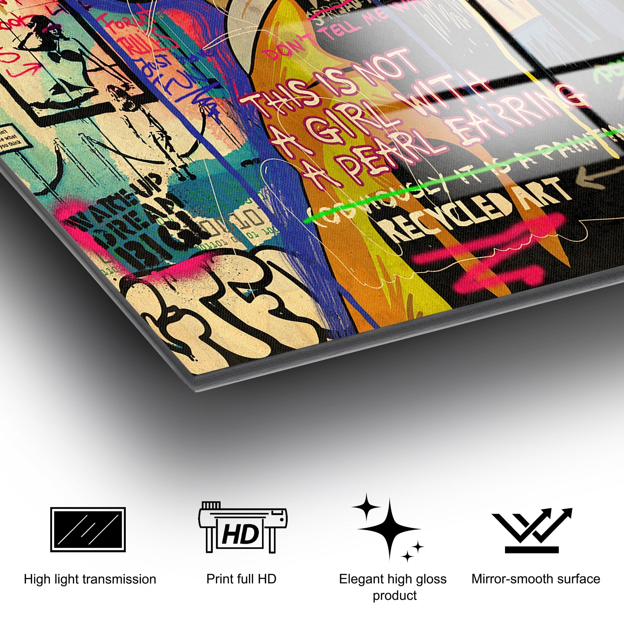 Quadro Decorativo em Vidro Temperado UV-712 (70 x 100 cm), Multicolor, 4 mm