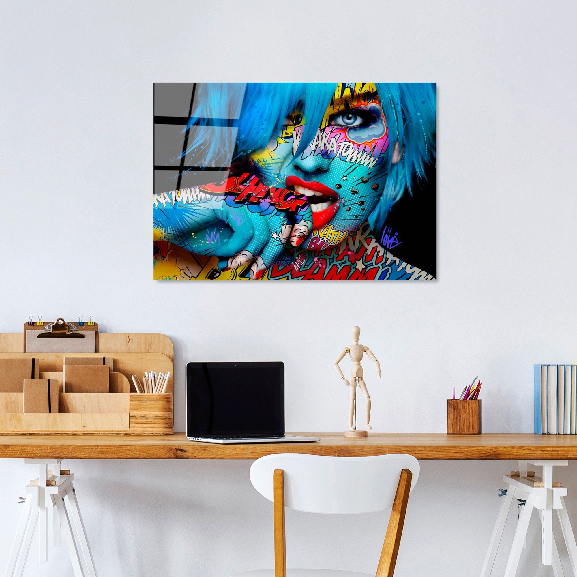 Quadro Decorativo em Vidro Temperado UV-713, Multicolor, 70 x 100 cm (4 mm)