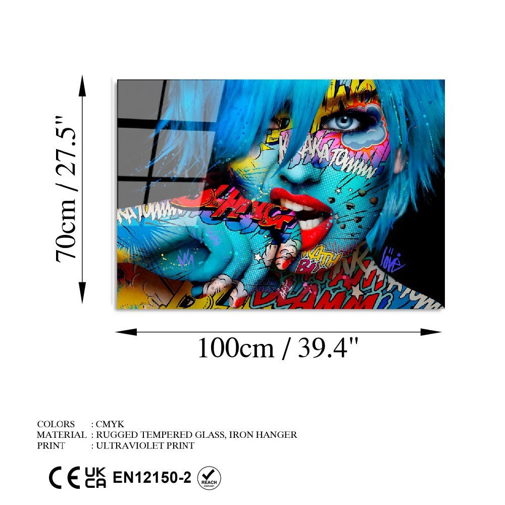 Quadro Decorativo em Vidro Temperado UV-713, Multicolor, 70 x 100 cm (4 mm)