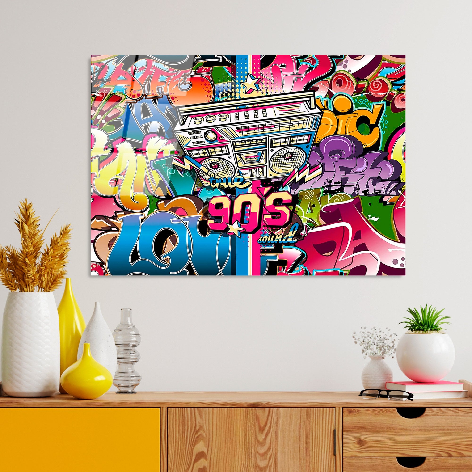 Quadro Decorativo em Vidro Temperado 100% (4 mm) 70 x 100 cm Multicolor – UV-714