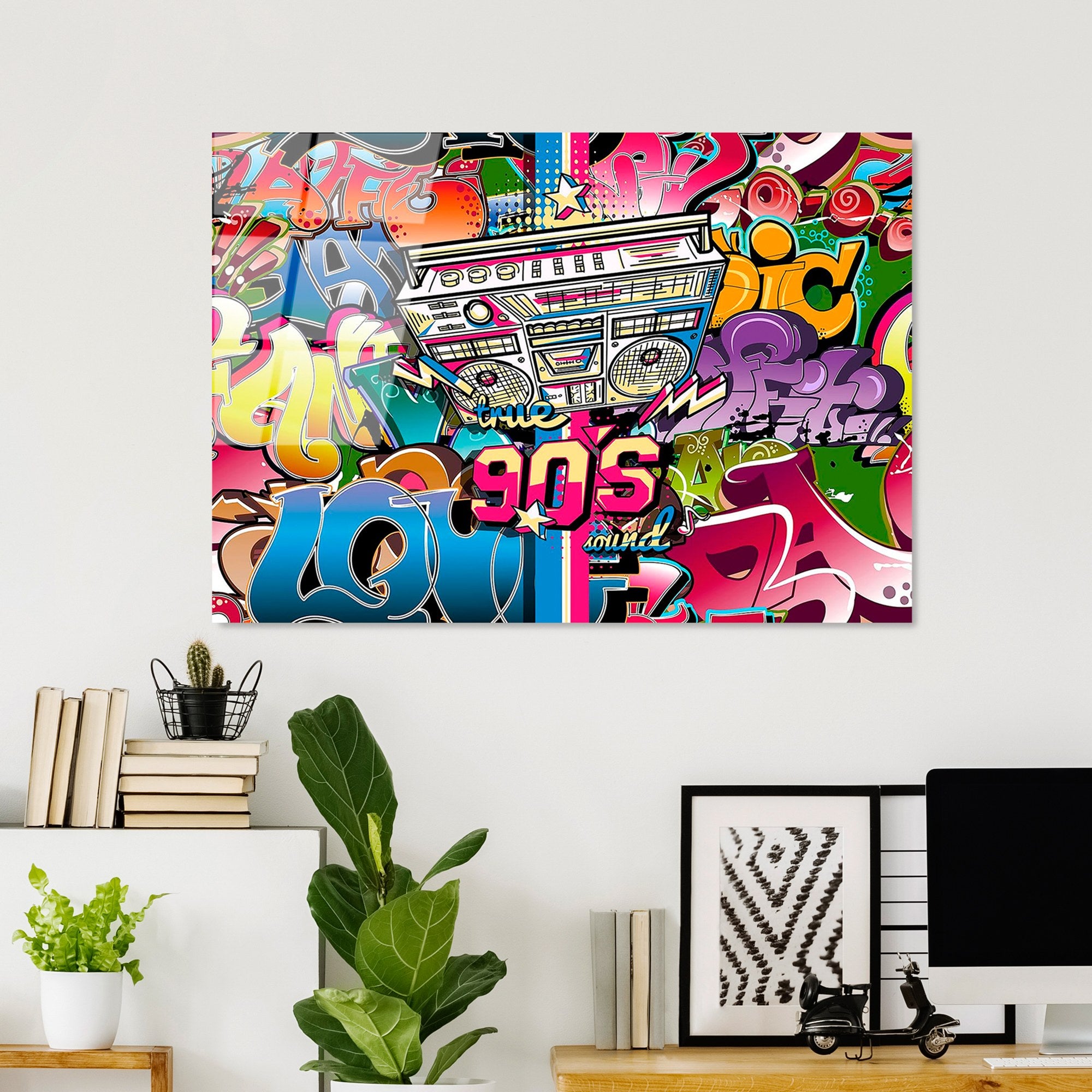 Quadro Decorativo em Vidro Temperado 100% (4 mm) 70 x 100 cm Multicolor – UV-714