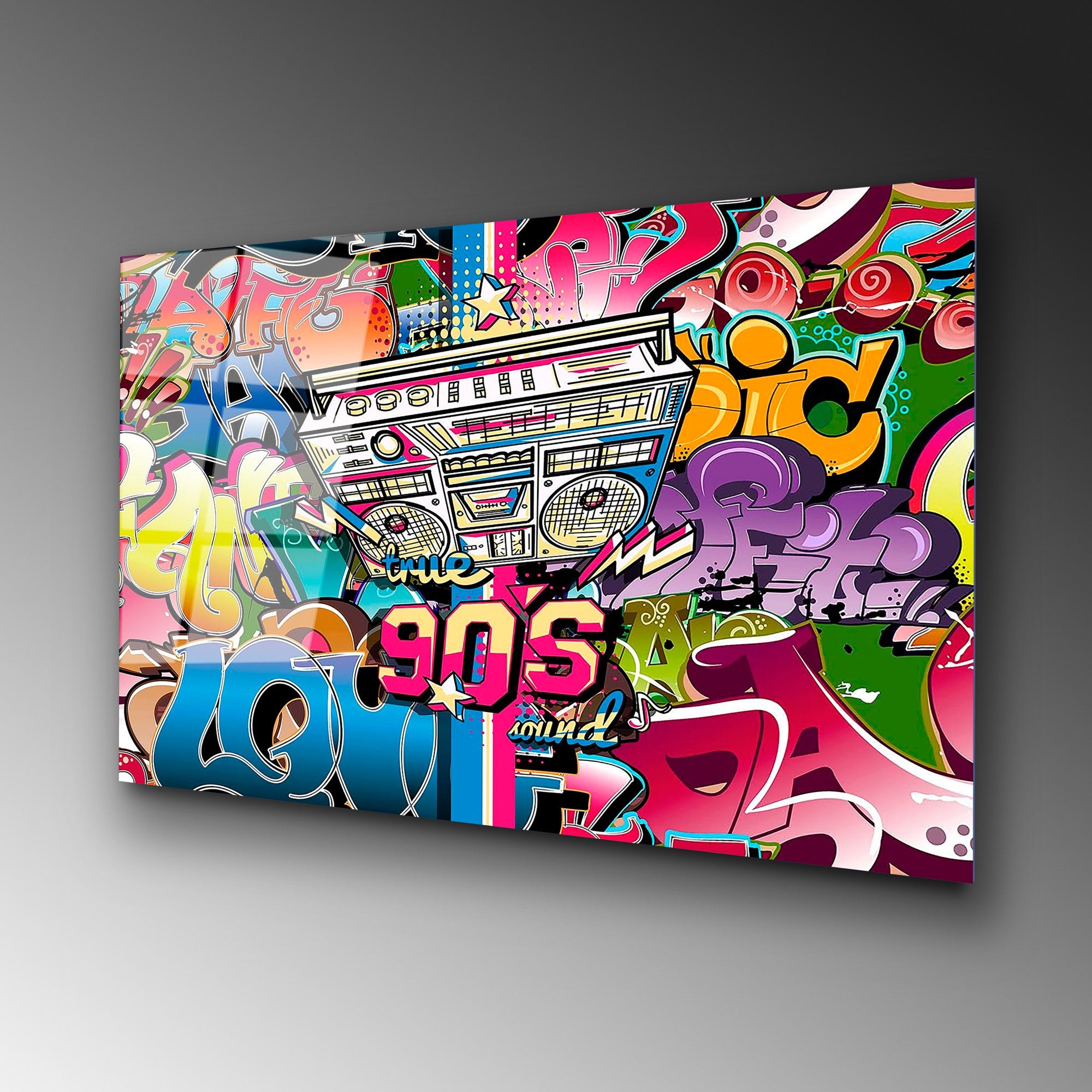 Quadro Decorativo em Vidro Temperado 100% (4 mm) 70 x 100 cm Multicolor – UV-714