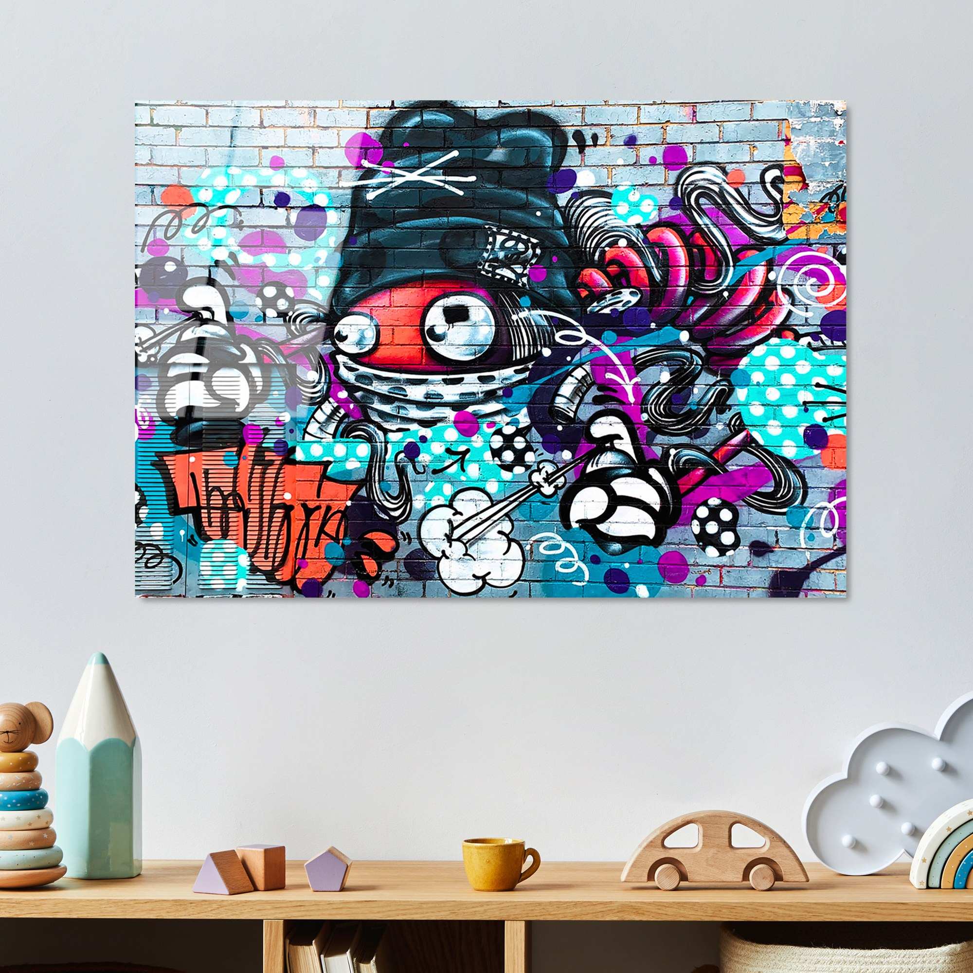 Quadro Decorativo em Vidro Temperado UV-716, Multicolor, 70 x 100 cm, 4 mm