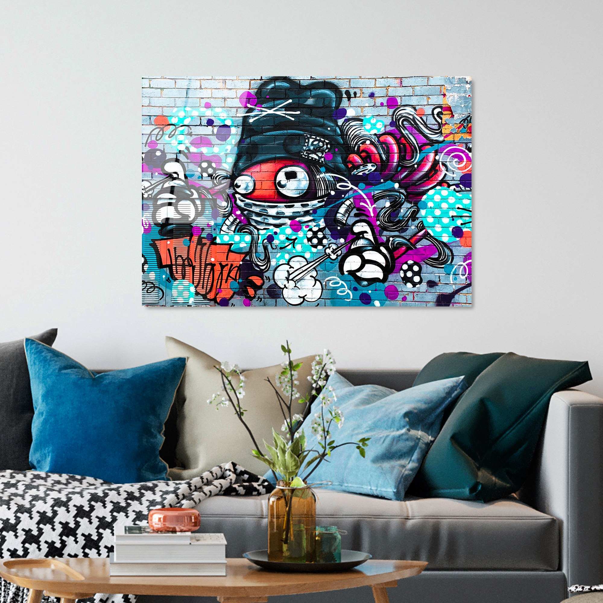 Quadro Decorativo em Vidro Temperado UV-716, Multicolor, 70 x 100 cm, 4 mm