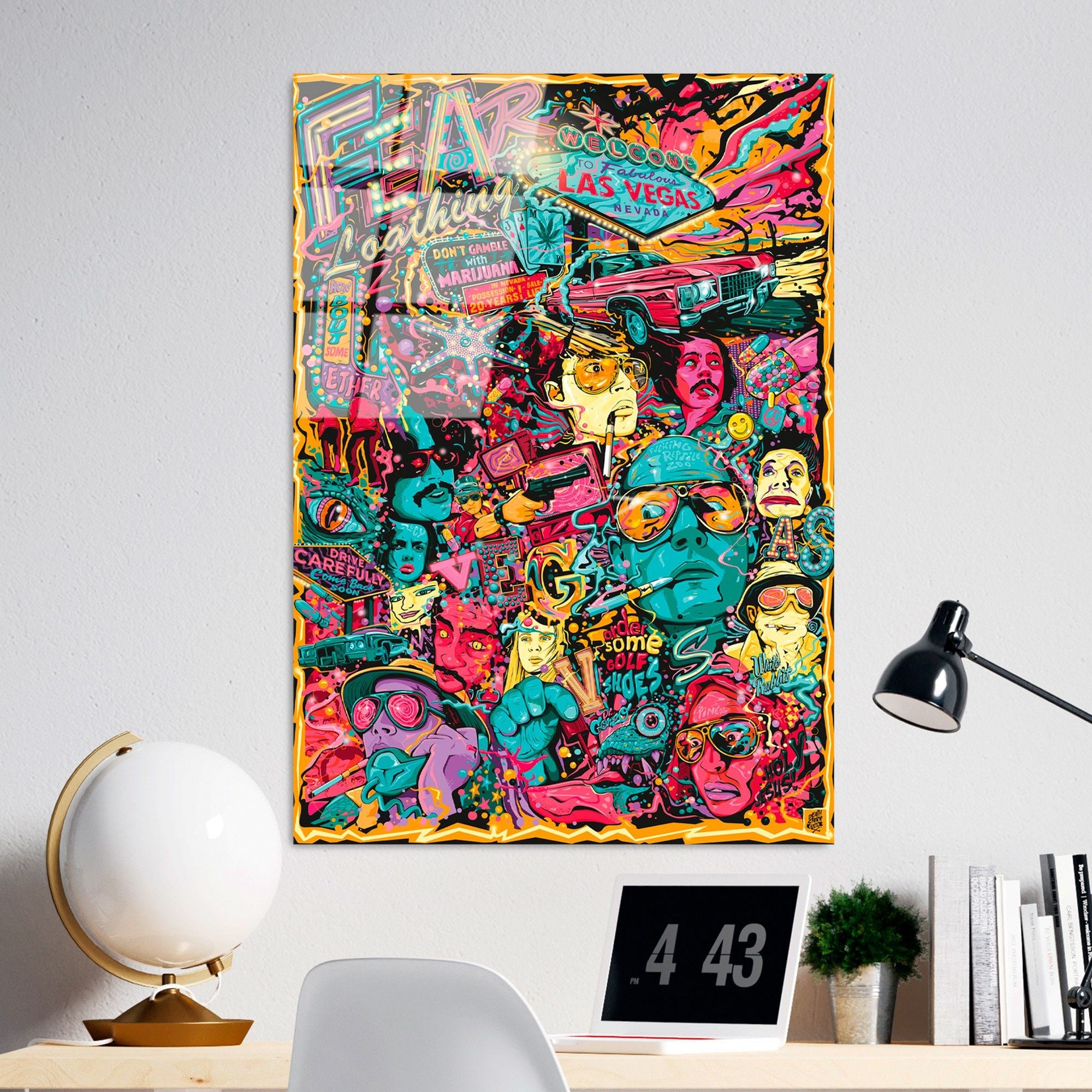 Quadro Decorativo em Vidro Temperado 4 mm 70 x 100 cm Multicolor UV-718 (123BZM2210)