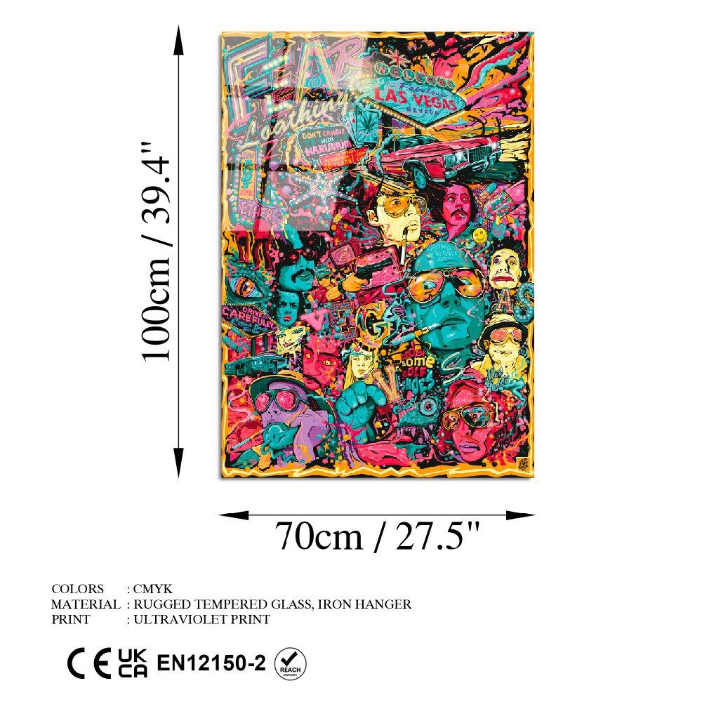 Quadro Decorativo em Vidro Temperado 4 mm 70 x 100 cm Multicolor UV-718 (123BZM2210)