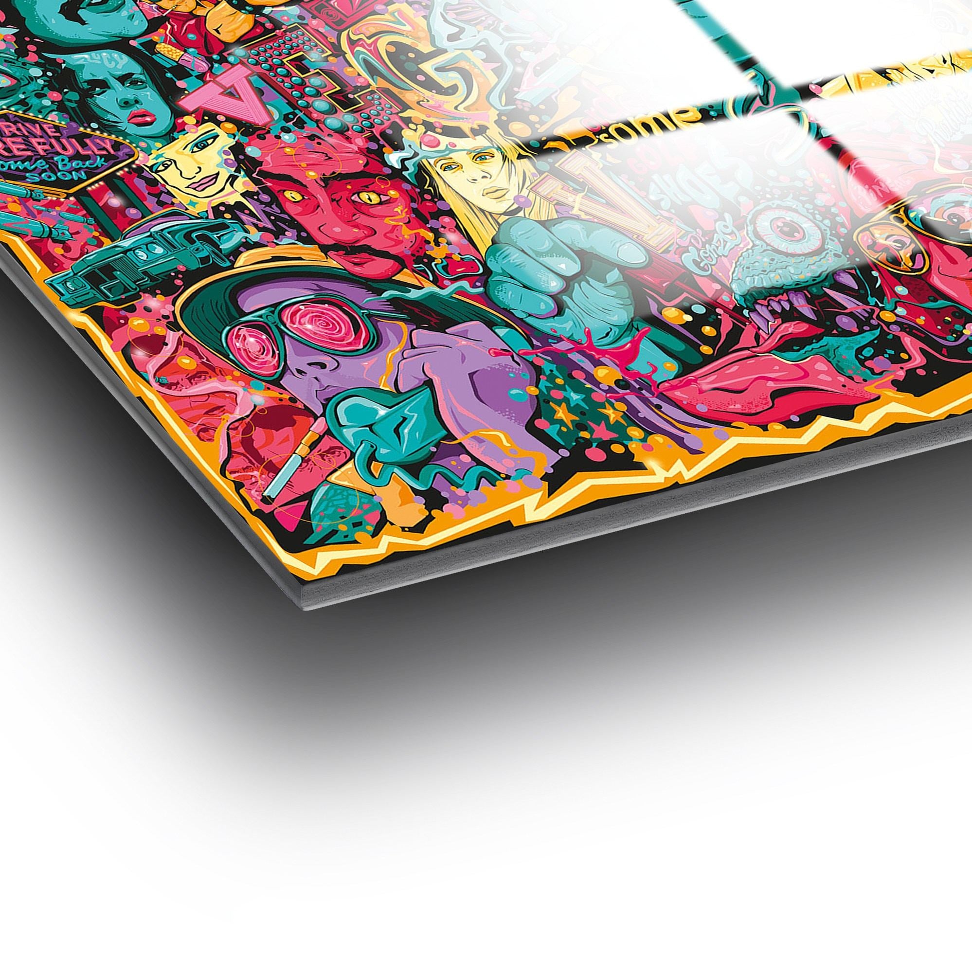 Quadro Decorativo em Vidro Temperado 4 mm 70 x 100 cm Multicolor UV-718 (123BZM2210)